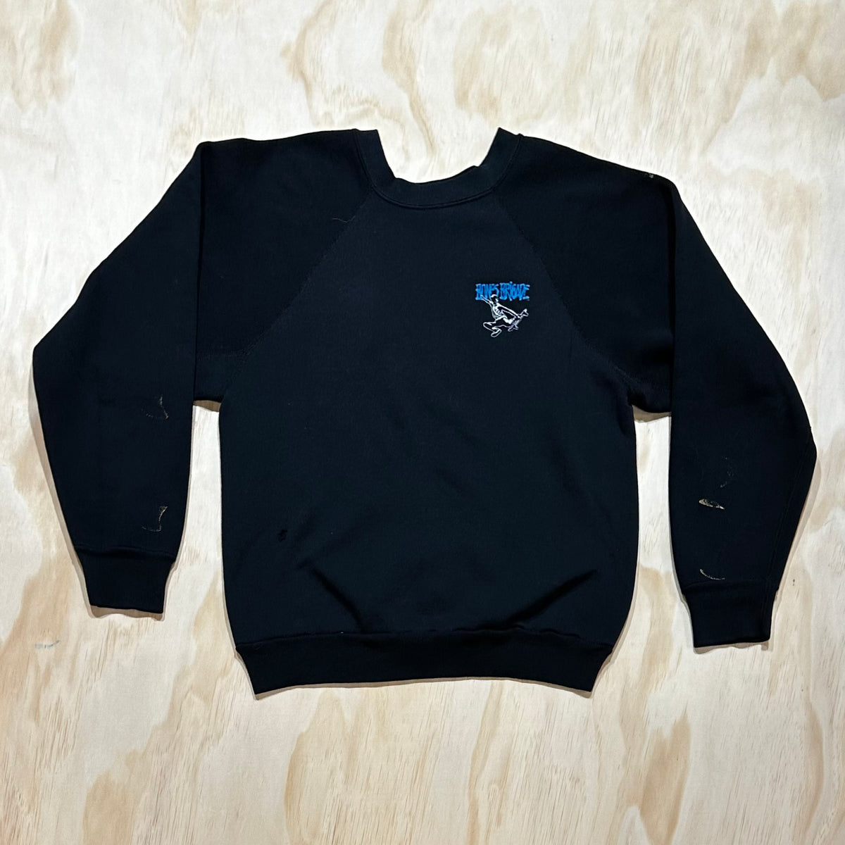 Vintage 80's Powell Peralta Bones Brigade Black Crewneck Sweatshirt