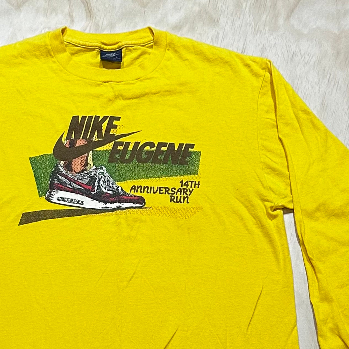 Vintage 80s Nike Eugene 14th Anniversary Run Blue Tag Long Sleeve