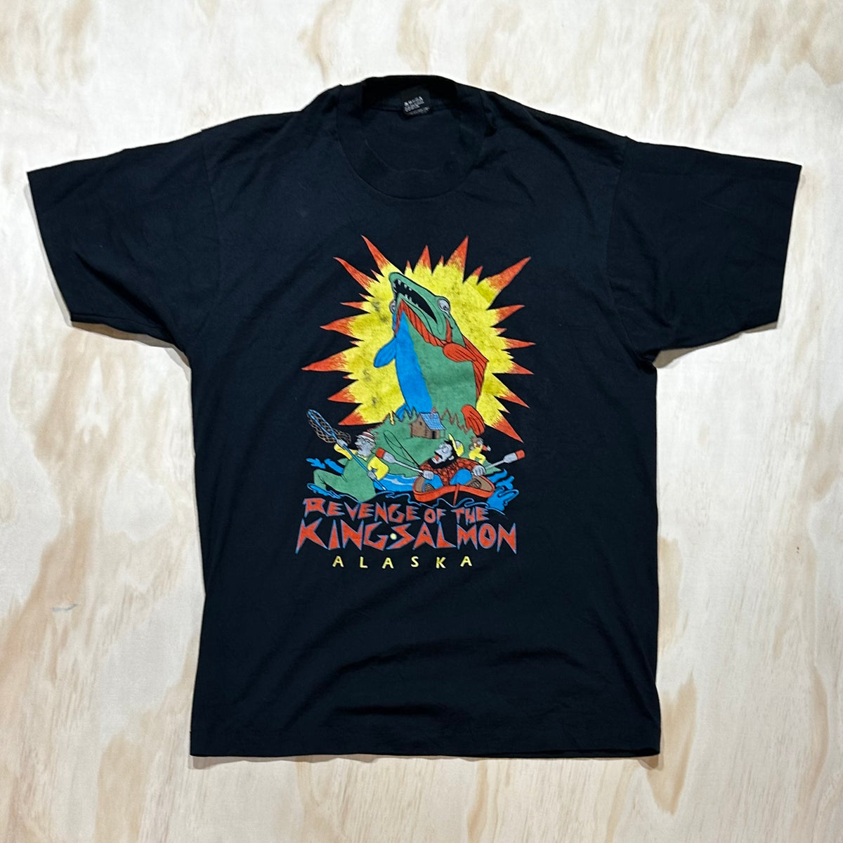 90's Vintage Revenge of the king salmon shirt Alaska