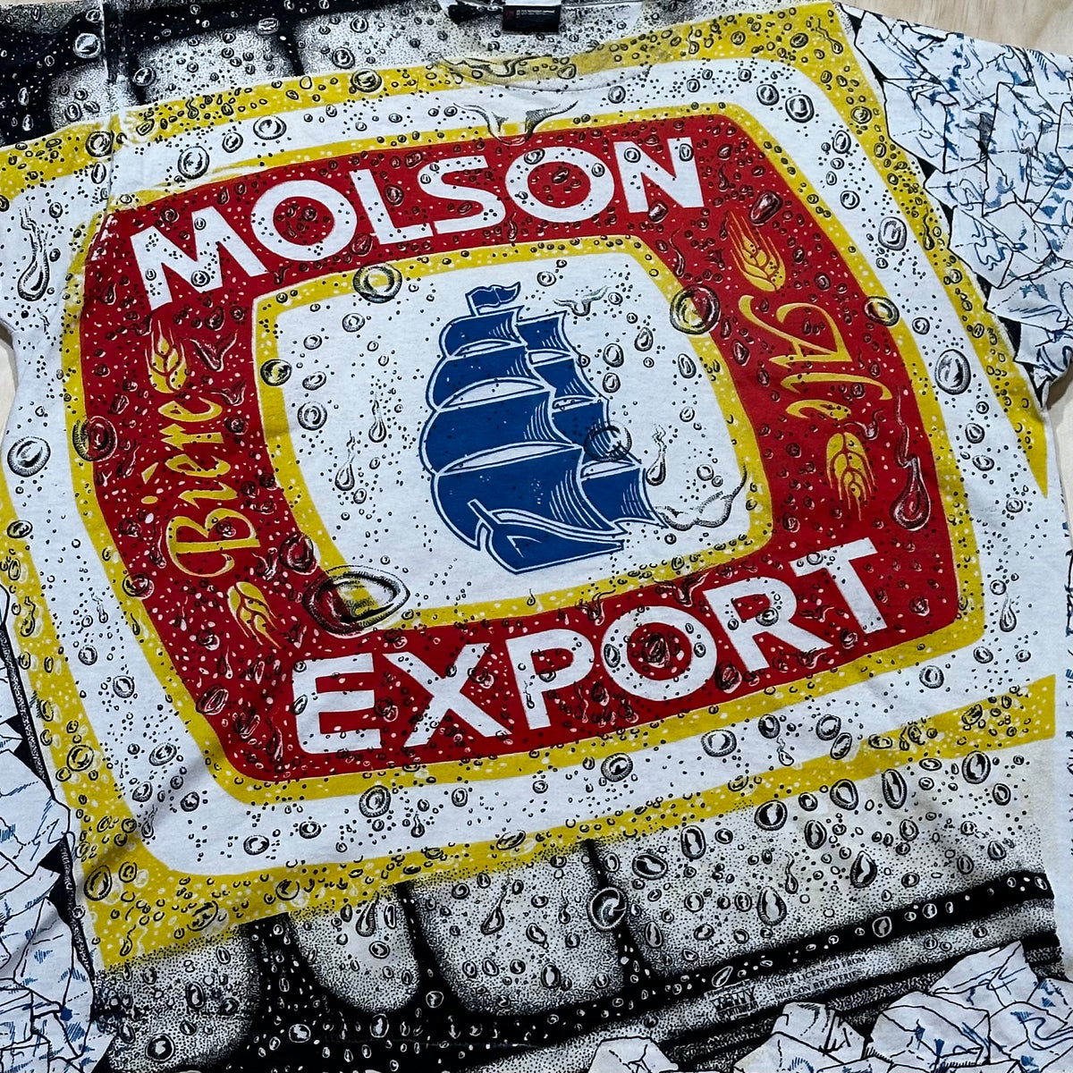 Vintage 90s Molson Export Bière Ale All over print