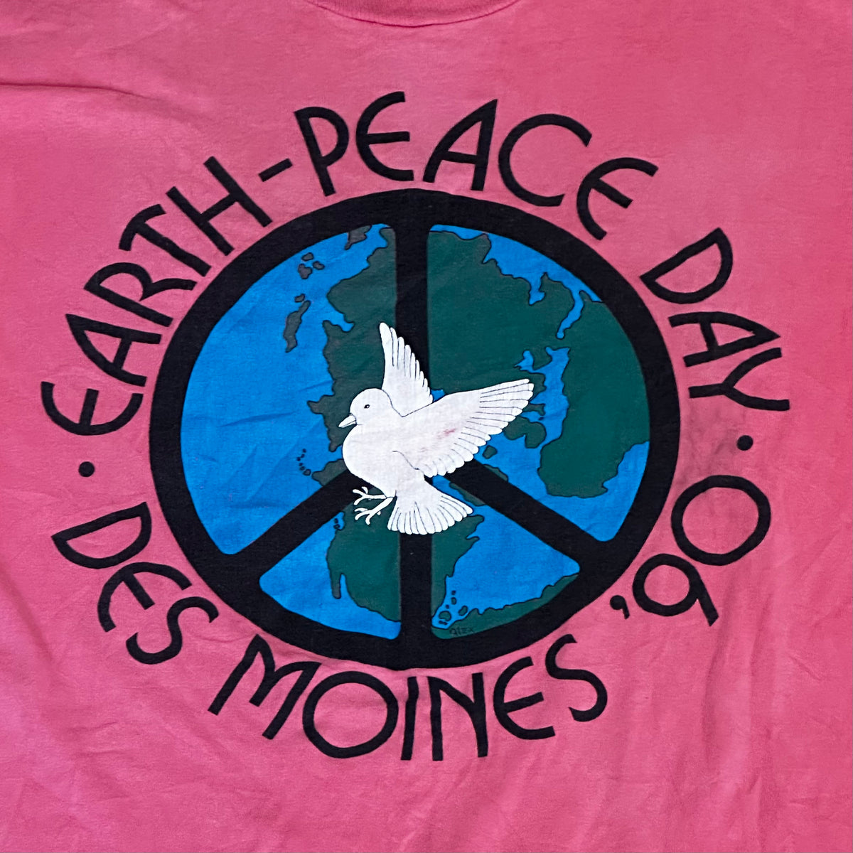 1990 Vintage Earth Peace Day Des Moines shirt