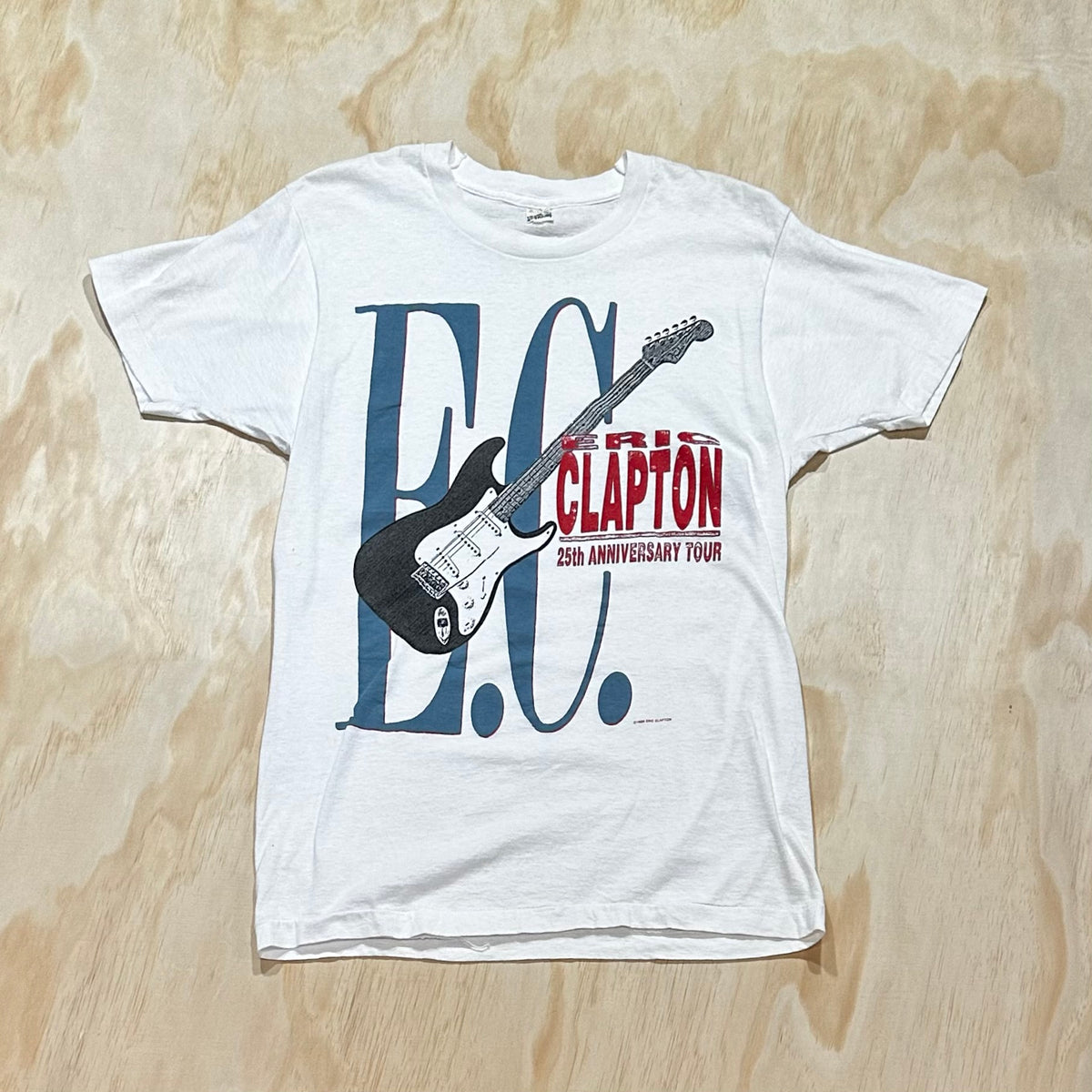 Vintage 80s Eric Clapton 25th Anniversary T-Shirt from 1988