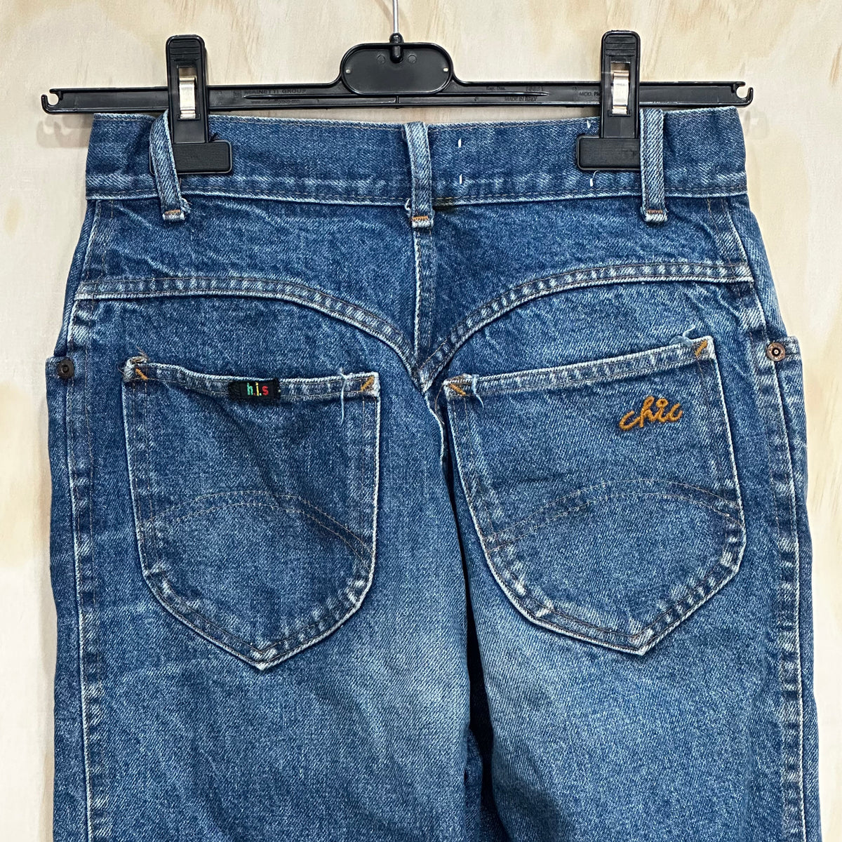 80s Vintage CHIC H.I.S. High Rise Women's Blue Denim Wide Legged Jeans Pants