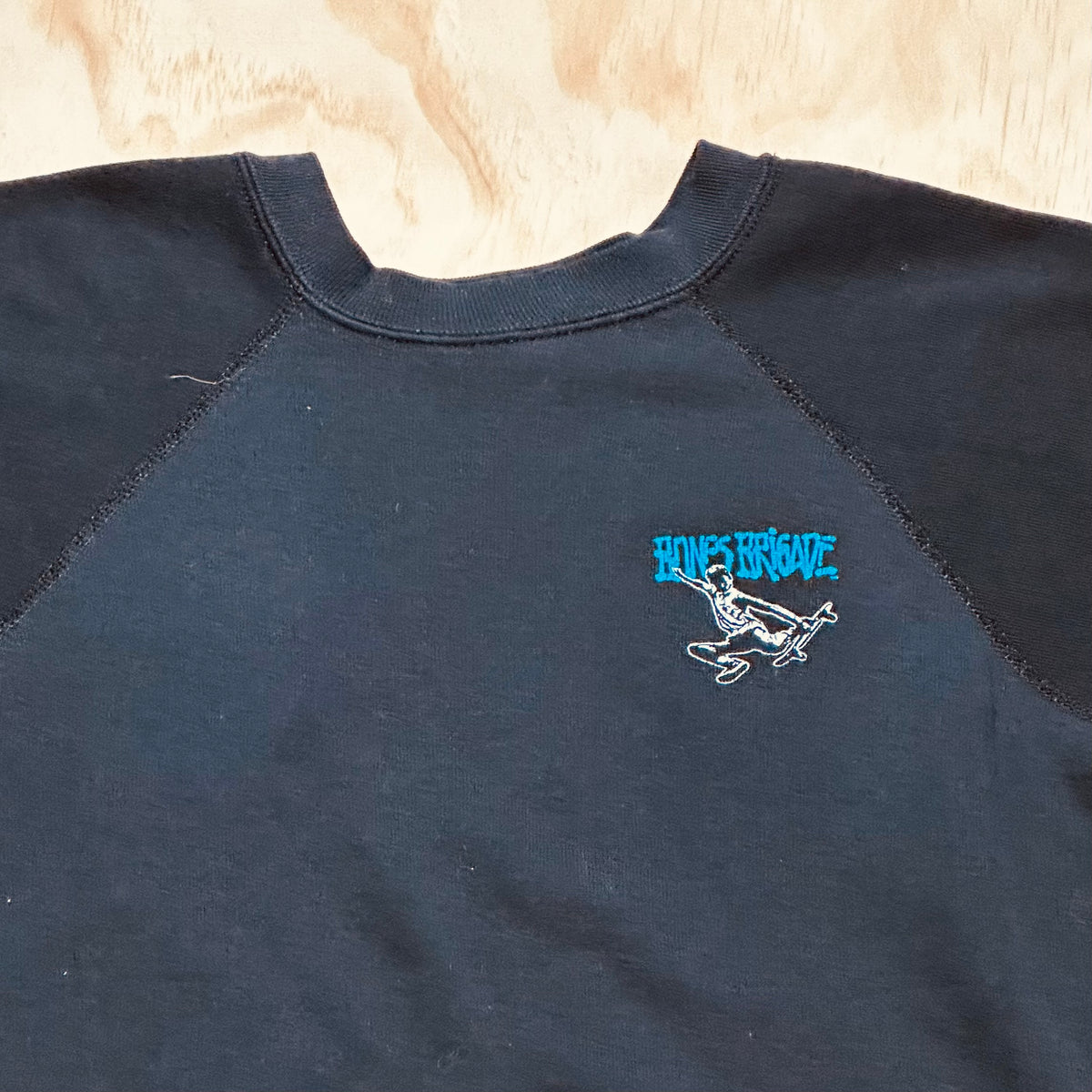 Vintage 80's Powell Peralta Bones Brigade Black Crewneck Sweatshirt