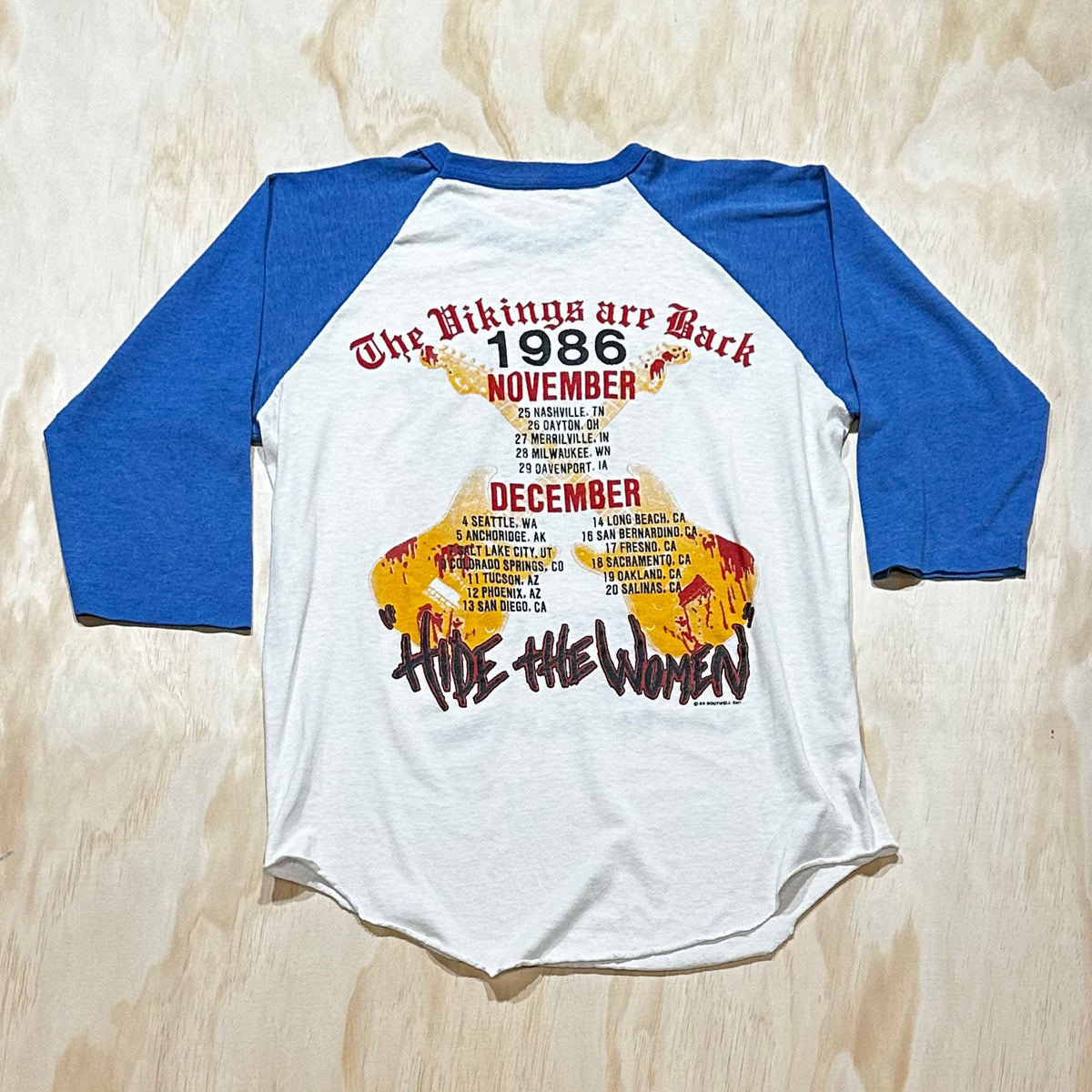 1986 Yngwie Malmsteen Trilogy World Tour shirt