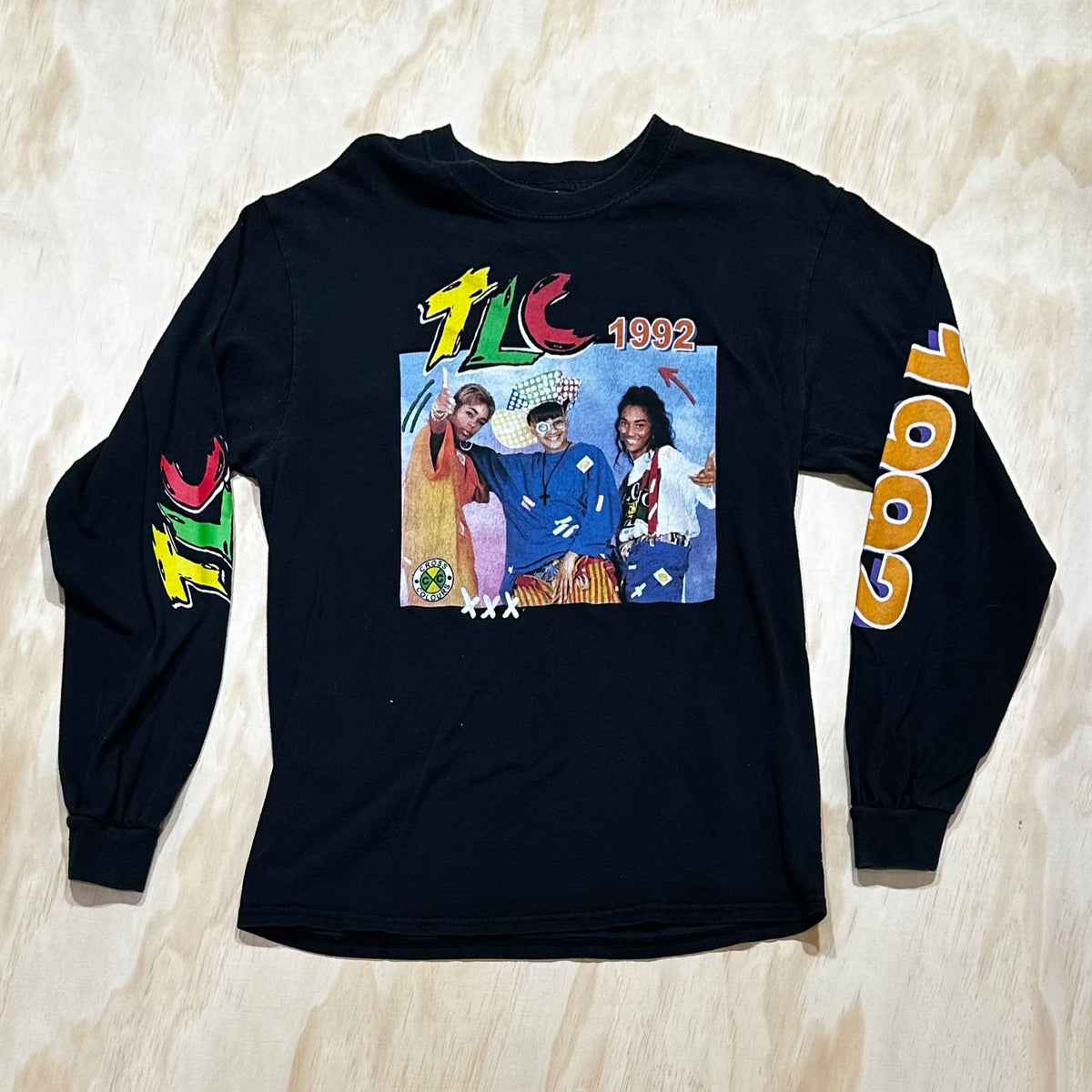 Vintage 1990s TLC/ Cross Colours Long Sleeve- 1992 TLC Hip Hop Merchandise