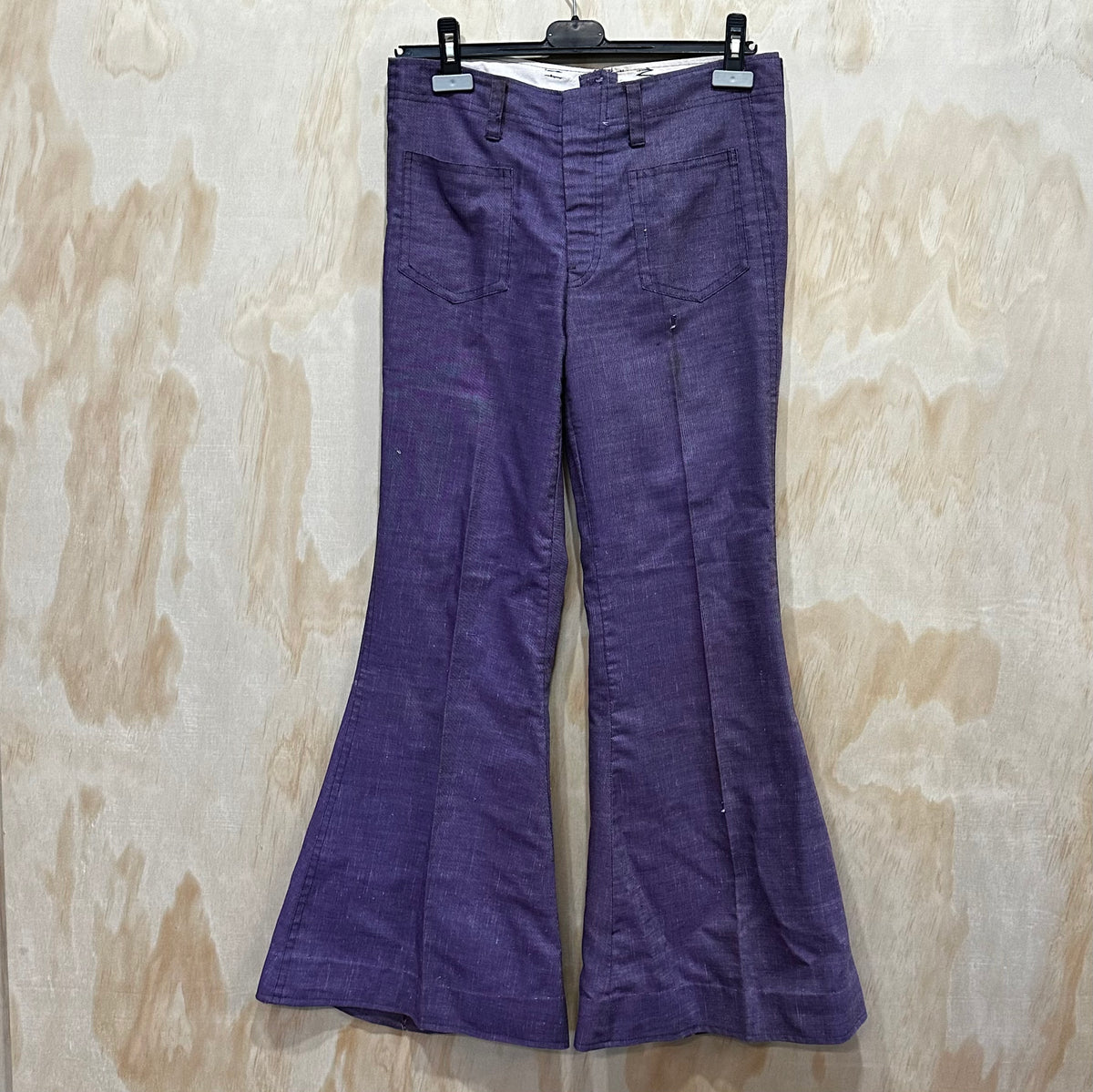 70s Vintage Purple Flared Bell Bottoms
