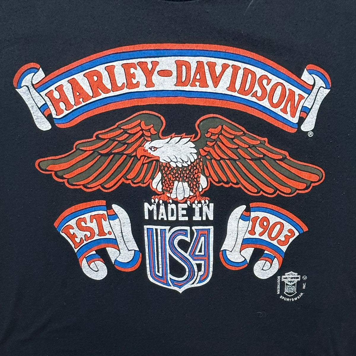 1970s Vintage Harley Davidson West Palm Beach Motorcycle Shirt
