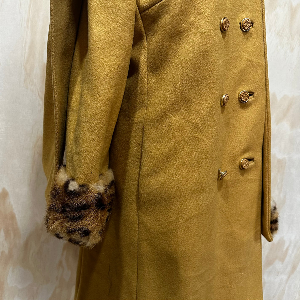 60s Vintage Heavy Wool Pea Coat Womens Jacket