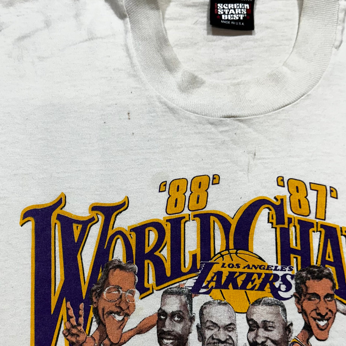 1987-1988 Los Angeles Lakers World Champions Back to Back t-shirt