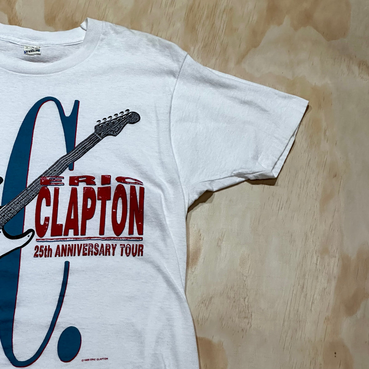 Vintage 80s Eric Clapton 25th Anniversary T-Shirt from 1988
