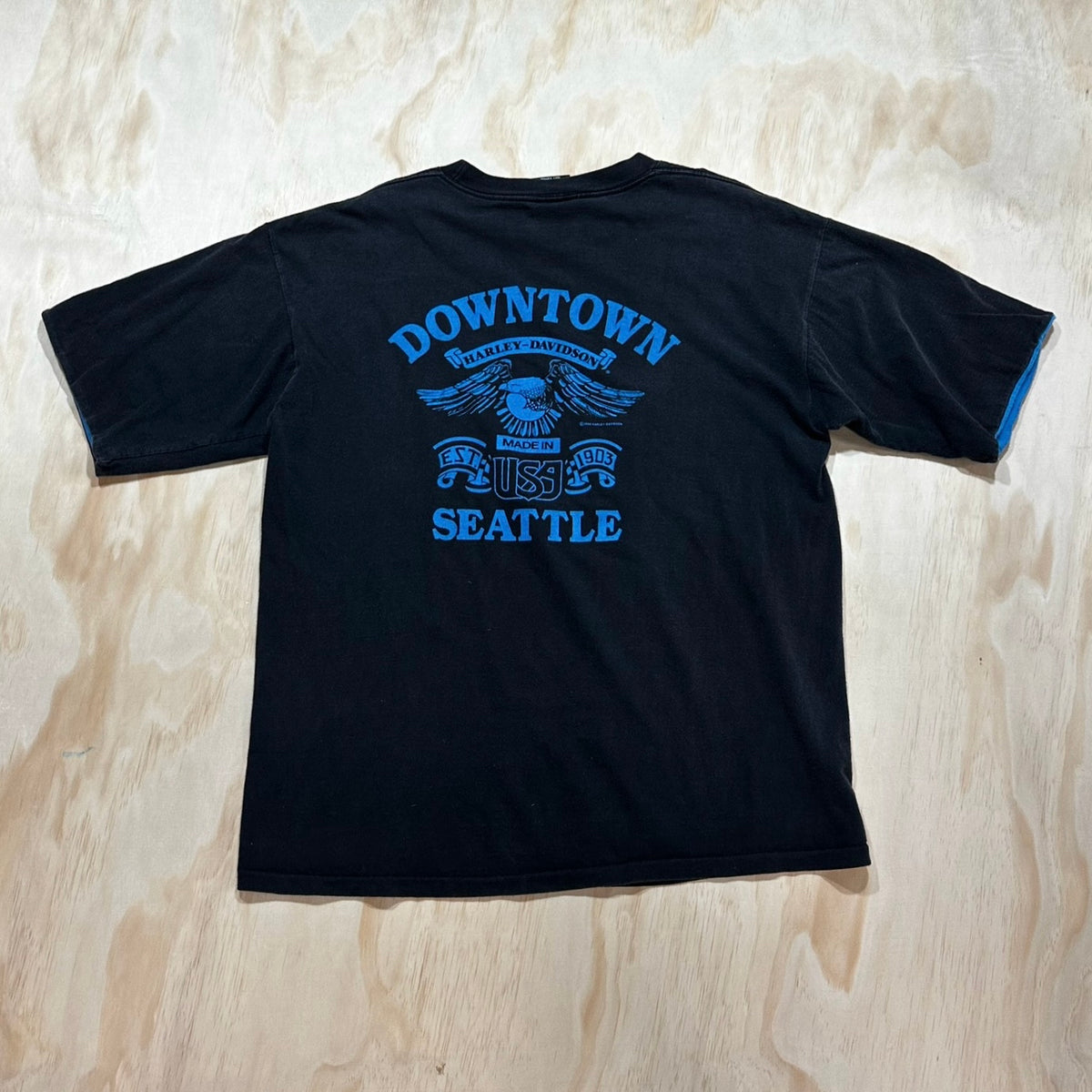 Rare 1991 Vintage Harley Davidson Downtown Seattle