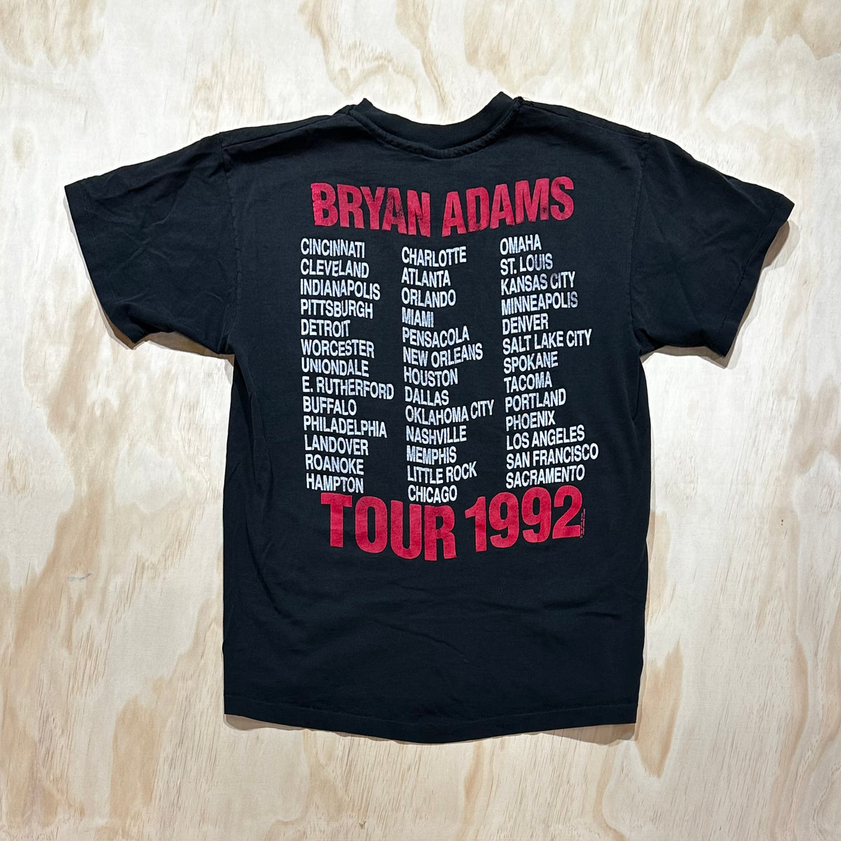 Vintage 90s Ryan Adams Tour Shirt Waking Up The World Tour ‘92 size XL