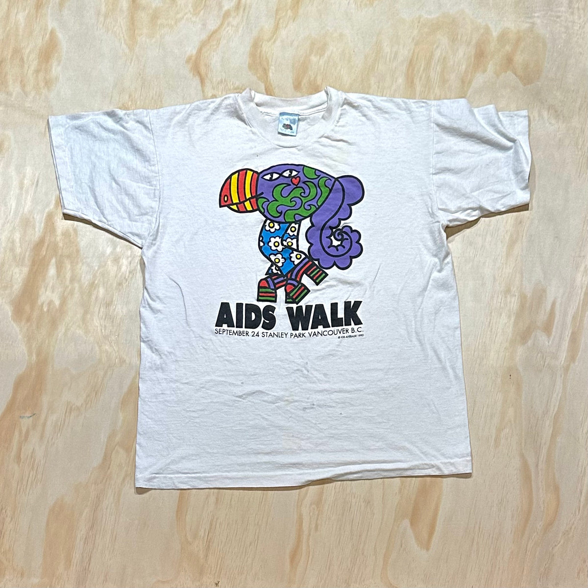 1995 Vintage Stanley Park Vancouver B.C Aids Walk shirt