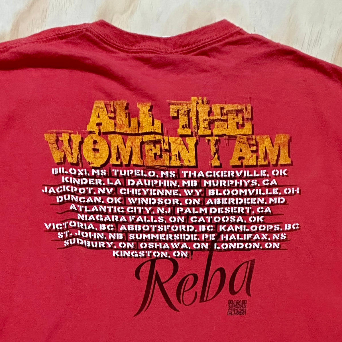 2010 Reba Mcentire "ALL THE WOMEN I AM" tour shirt