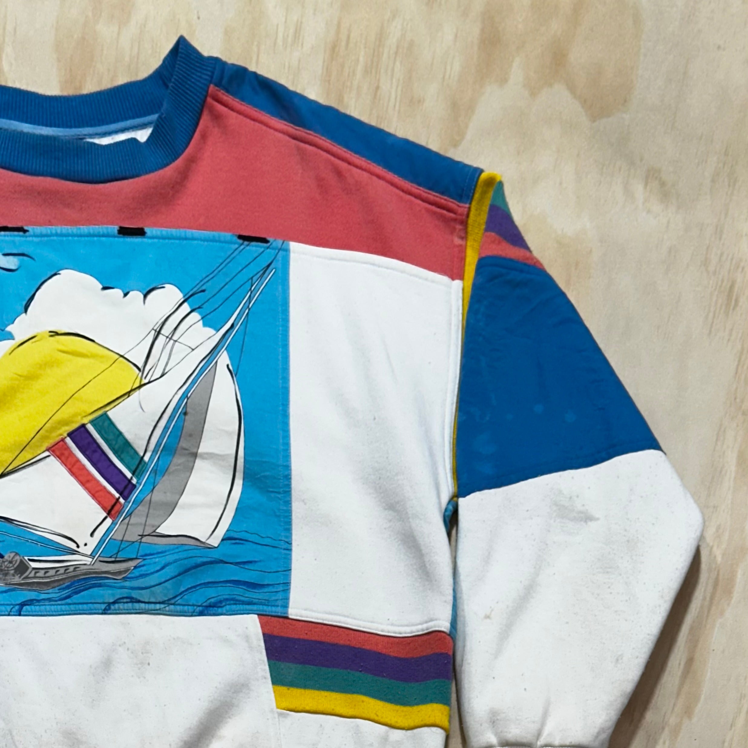 Vintage 80s ADIDAS crewneck Regatta Sailing Sweatshirt Mintage Vintage