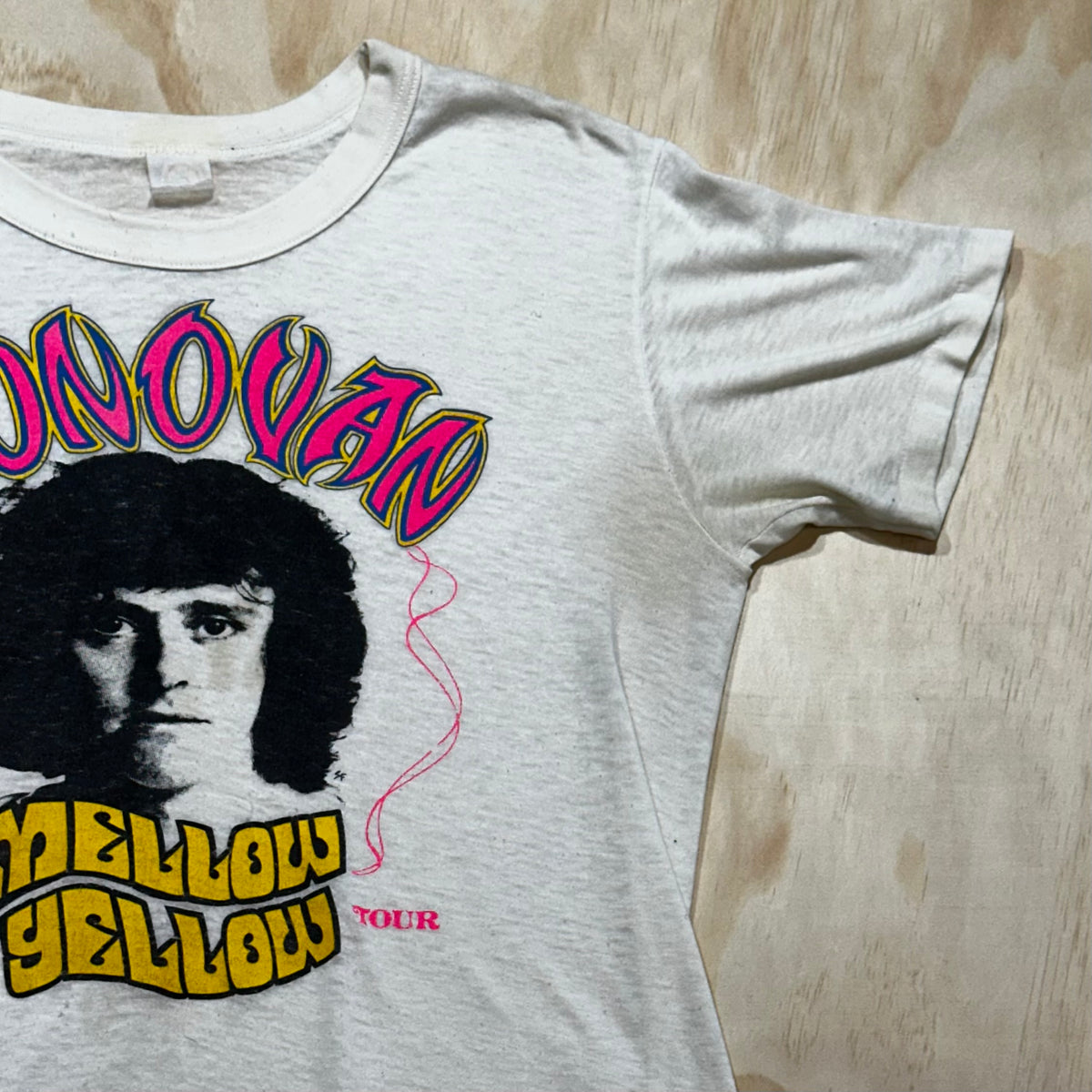 Vintage 70s RARE Donovan Mellow Yellow Tour Tshirt