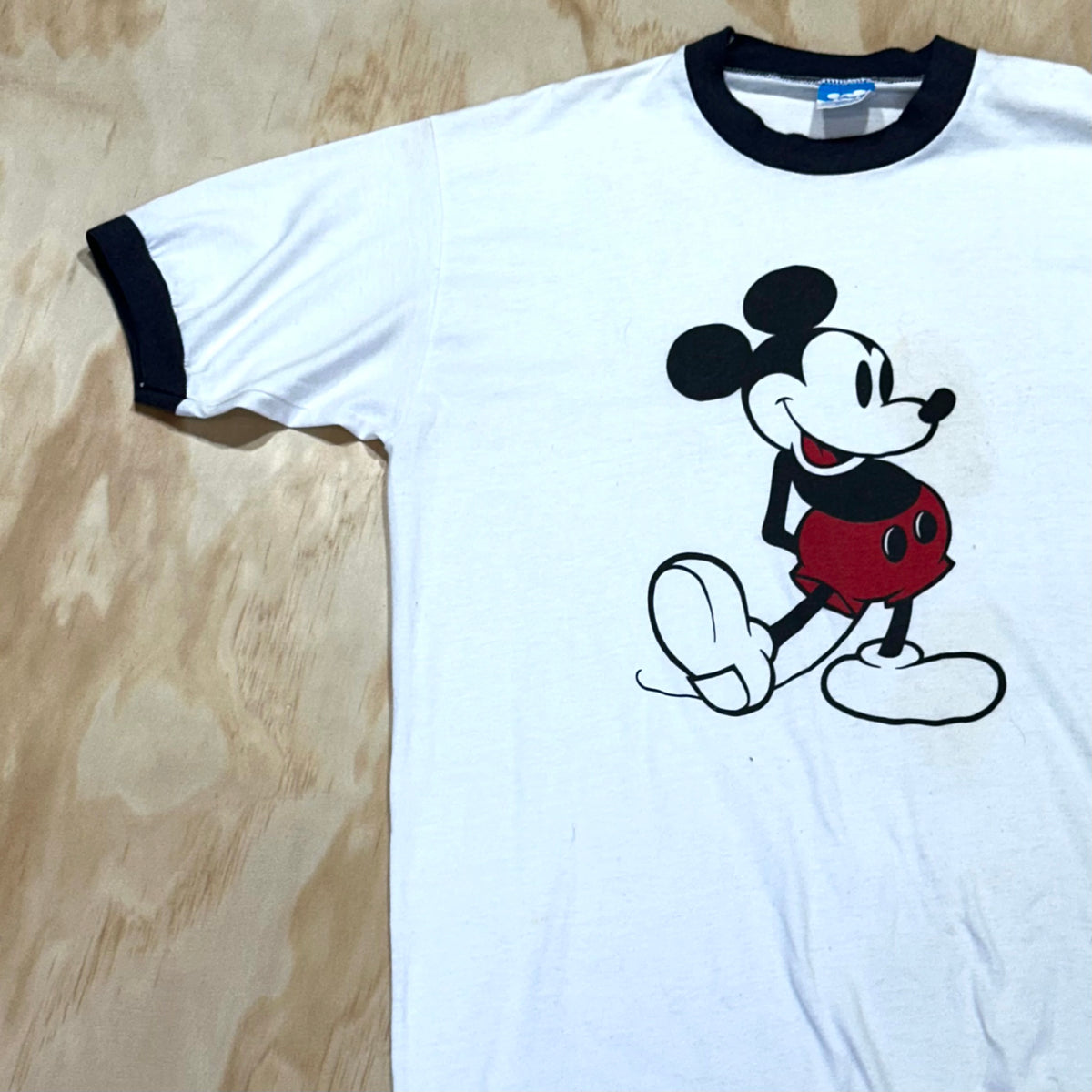 Vintage 80s Mickey Mouse Ringer T-shirt