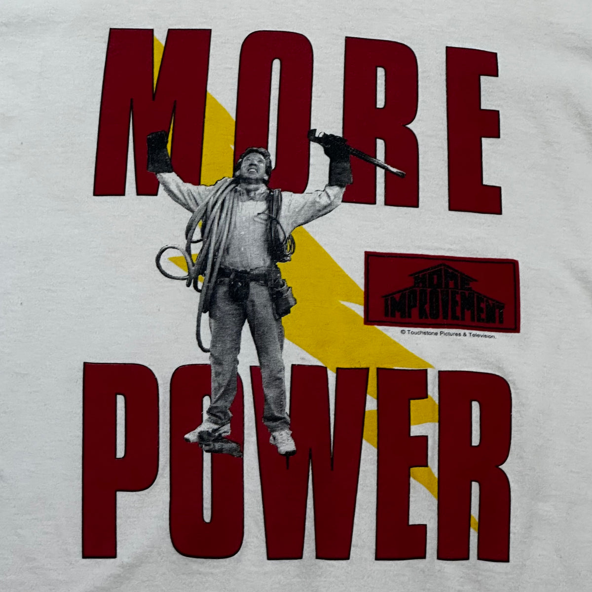 Vintage 90s MORE POWER Home Improvement t-shirt Tim Allen Sitcom