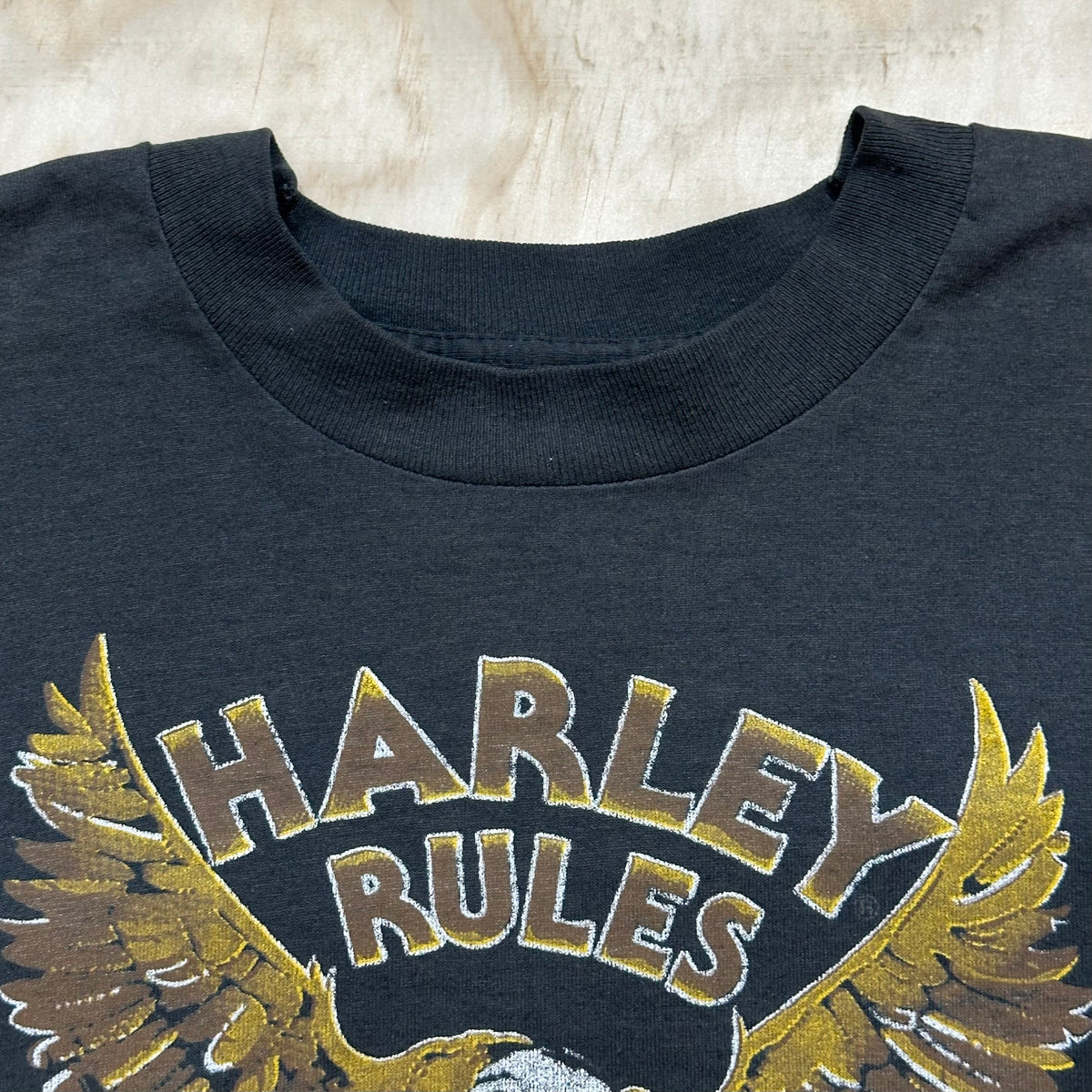 Vintage 1980s Harley Davidson Holoubek Eagle T-Shirt Made in USA