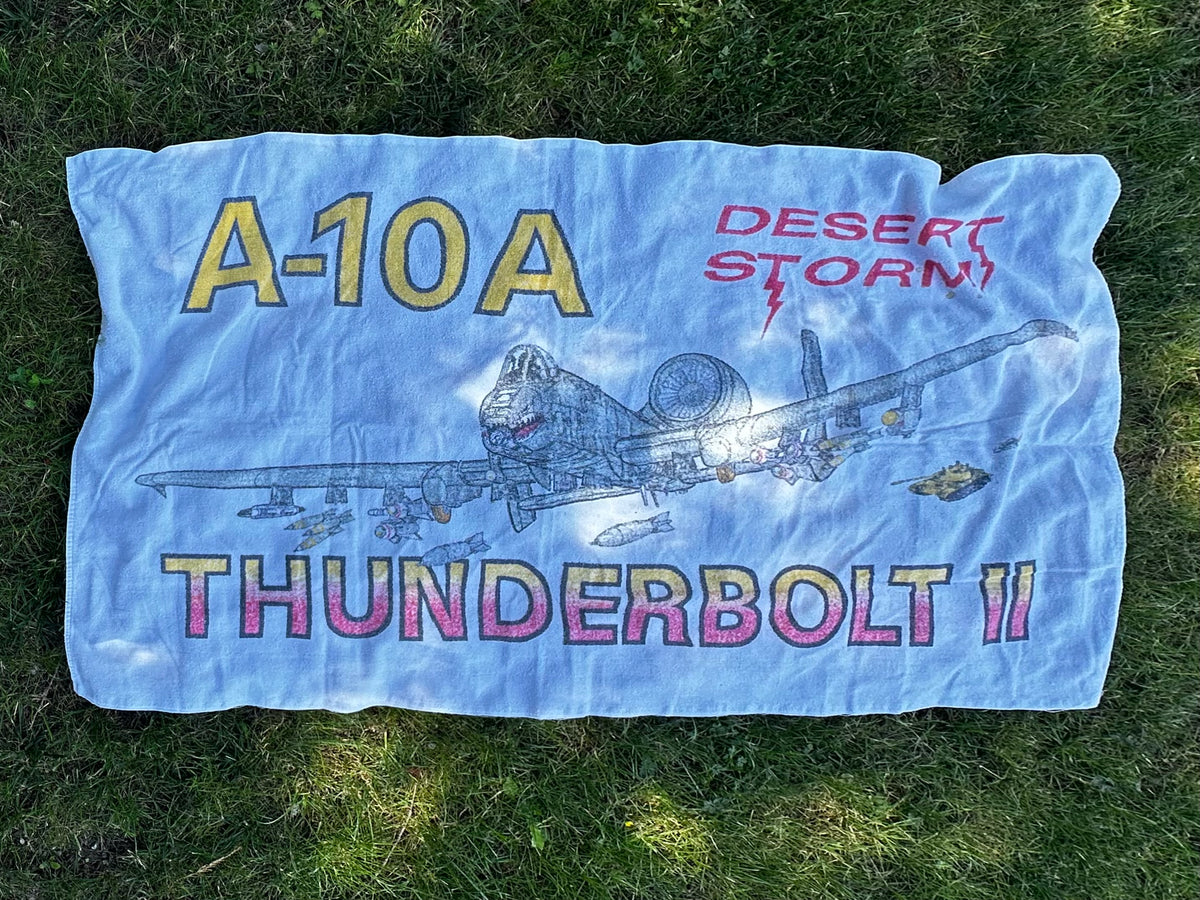 Vintage A-10A Desert Storm Thunderbolt II Beach Towel