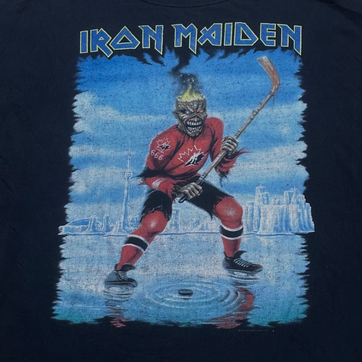 Vintage 2008 Iron Maiden Team Canada Hockey Shirt