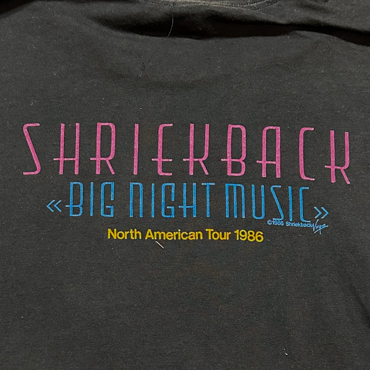 VTG 1986 Shriekback Big Night Music North American Tour shirt