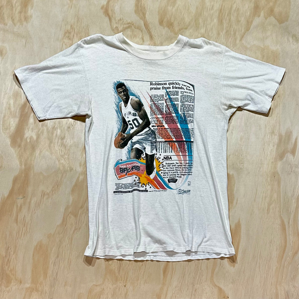 Vintage 1990 David Robinson Spurs Article T-shirt