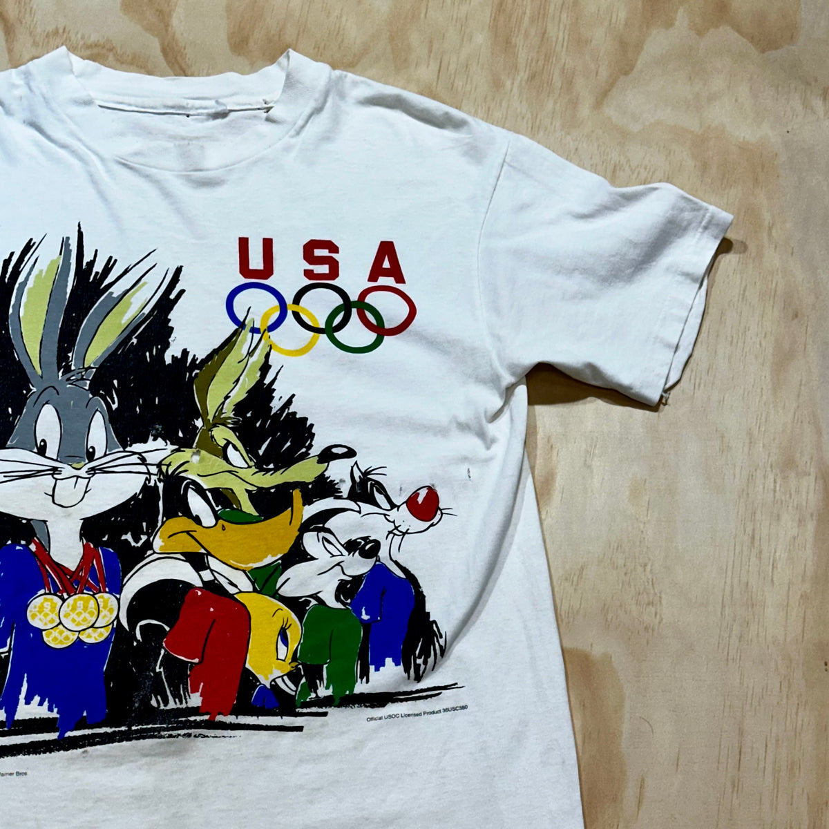 Vintage 1995 Warner Bros USA Olympics T-Shirt