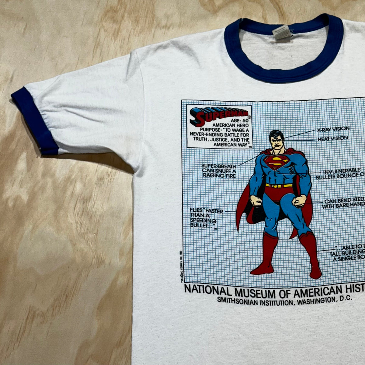 Vintage 1987 Superman National Museum of American History T-Shirt