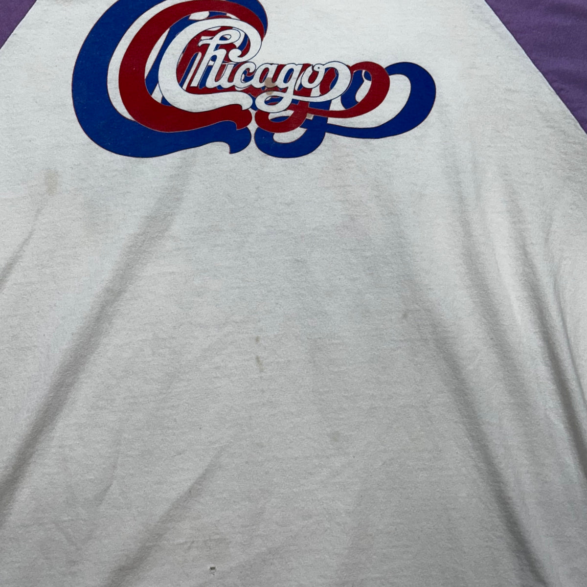 Vintage 80s Chicago Rock N Roll Band Raglan Shirt