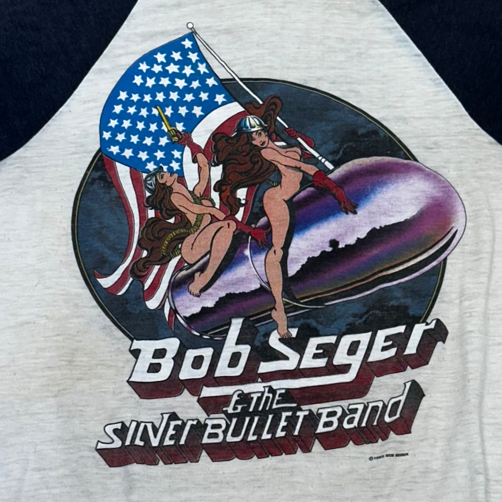 Vintage 1983 Bob Seger & The Silver Bullet Band tee Raglan T-Shirt The  Distance tour Rock n Roll Never Forgets