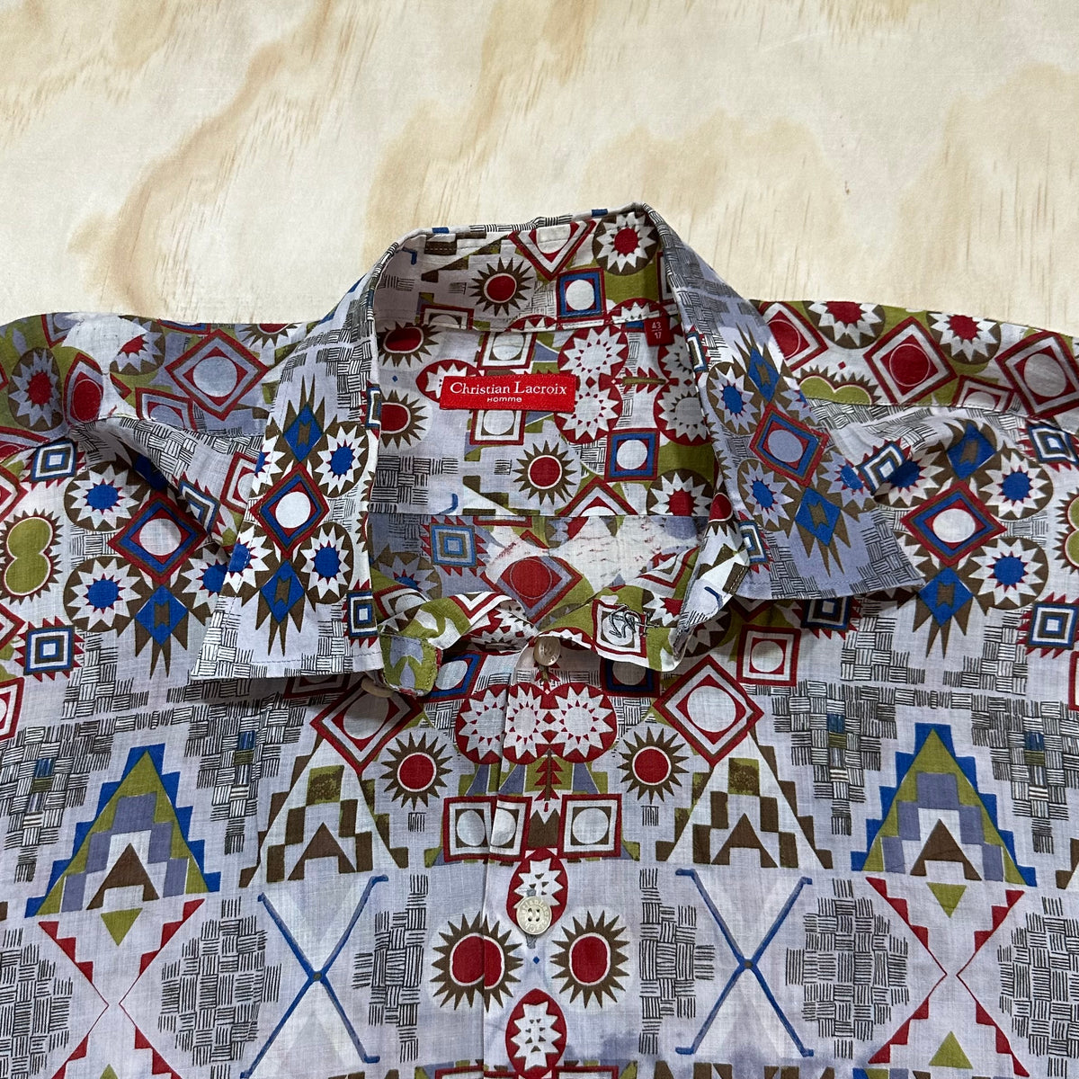 christian lacroix men's dress shirts Vinatge Christian Lacroix Button up Shirt Mens Dress Shirt Abstract design