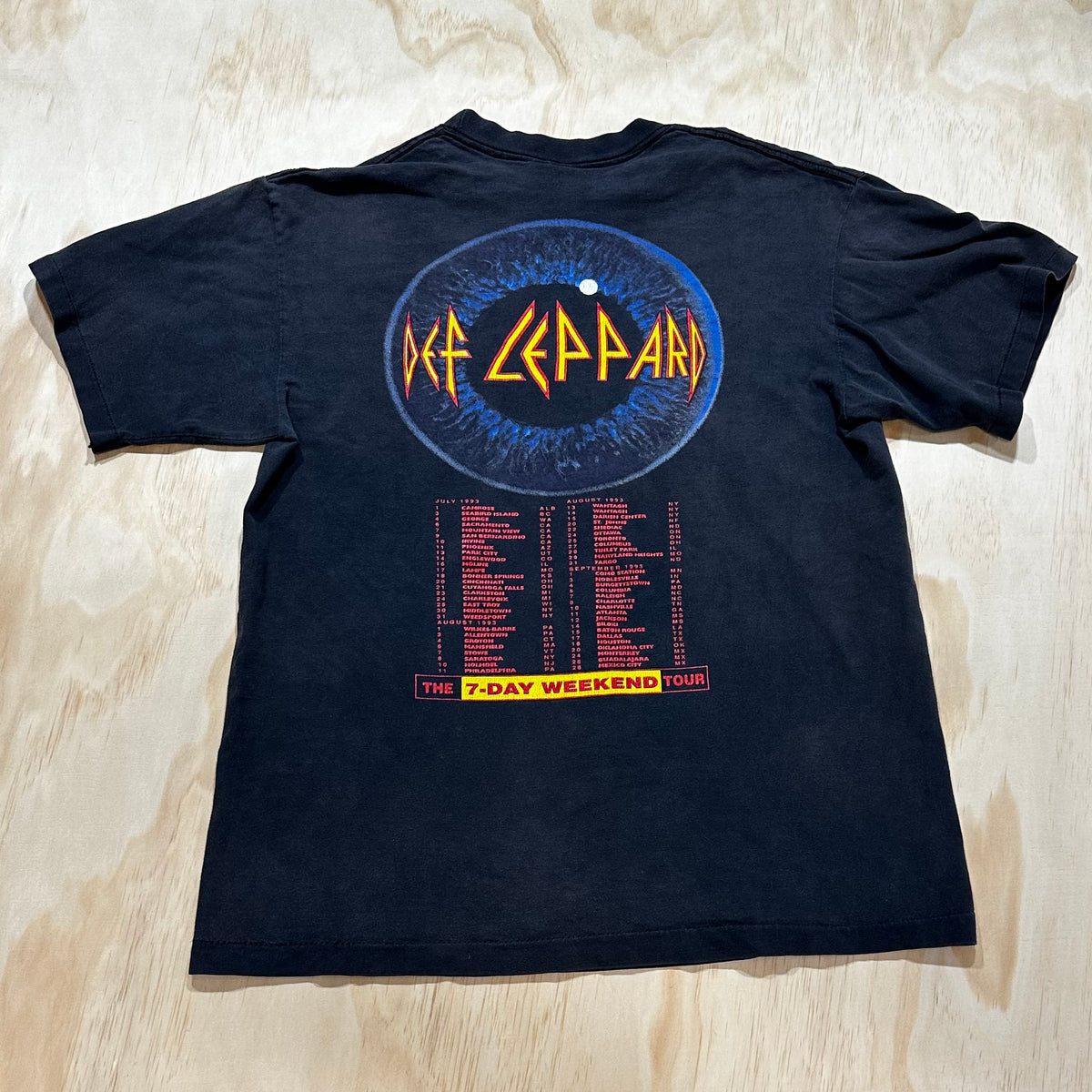 Vintage 1993 Def Leppard The 7-Day Weekend Tour Live T-Shirt