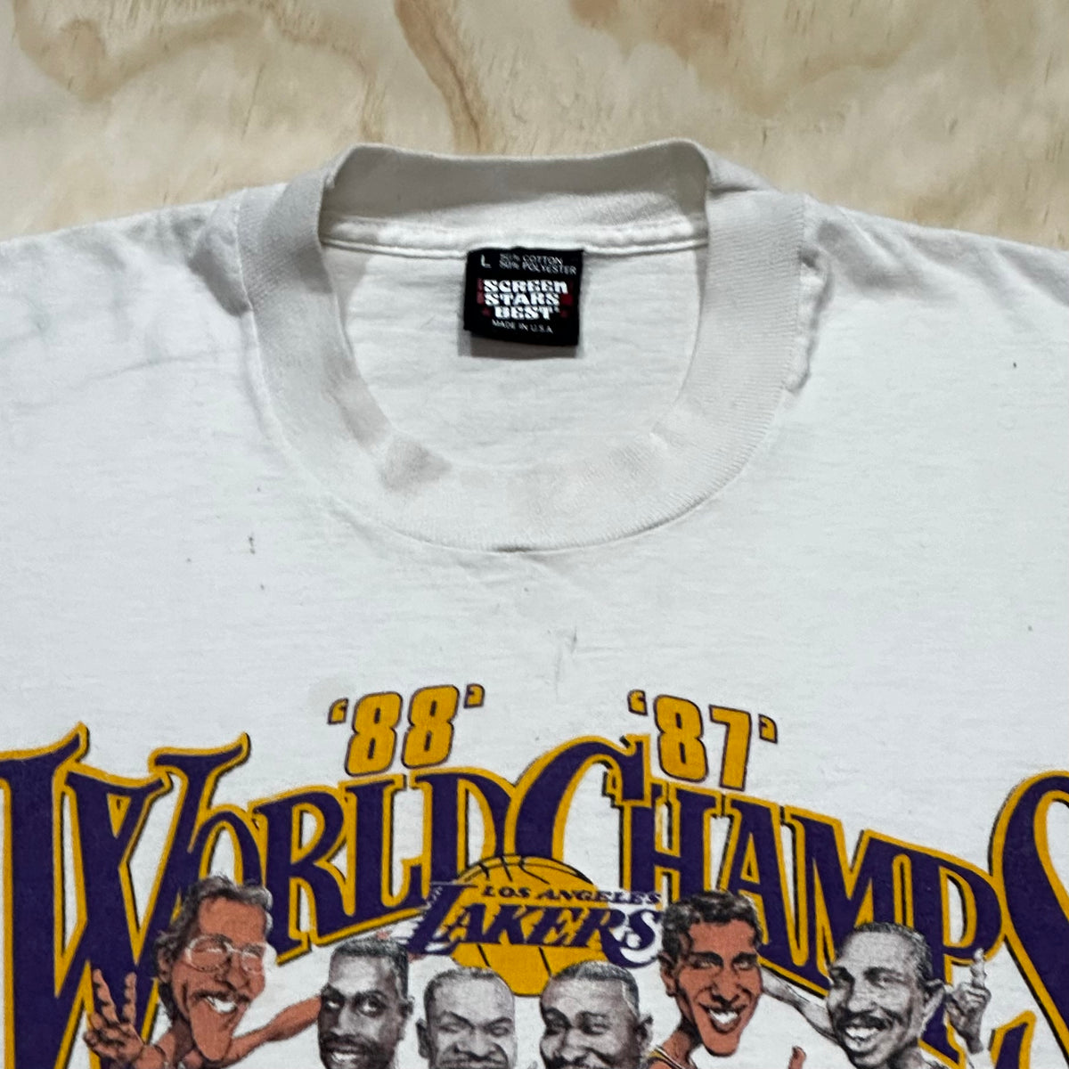 1987-1988 Los Angeles Lakers World Champions Back to Back t-shirt