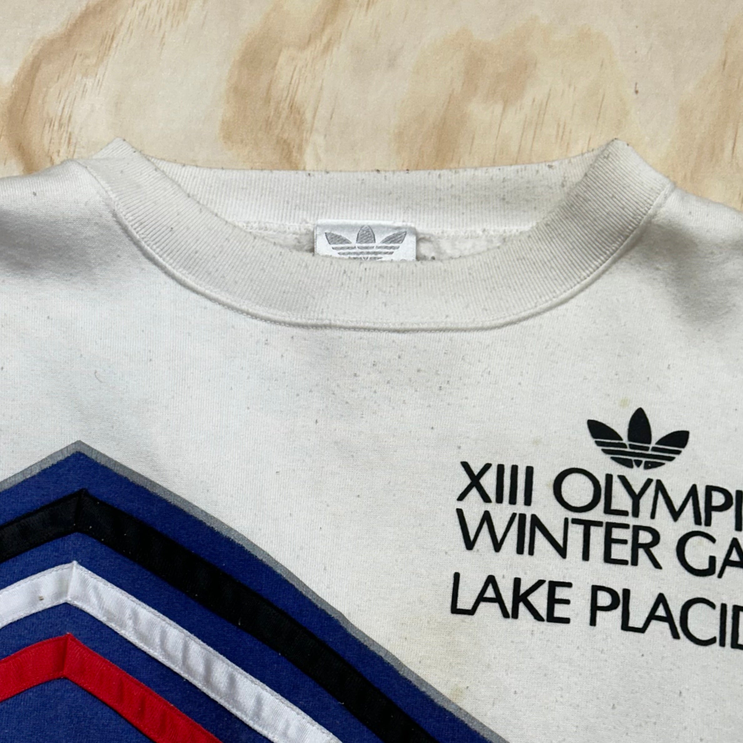 Vintage Adidas Trefoil 80s 1980 hotsell Lake Placid Olympic Games Sweatshirt Adult M