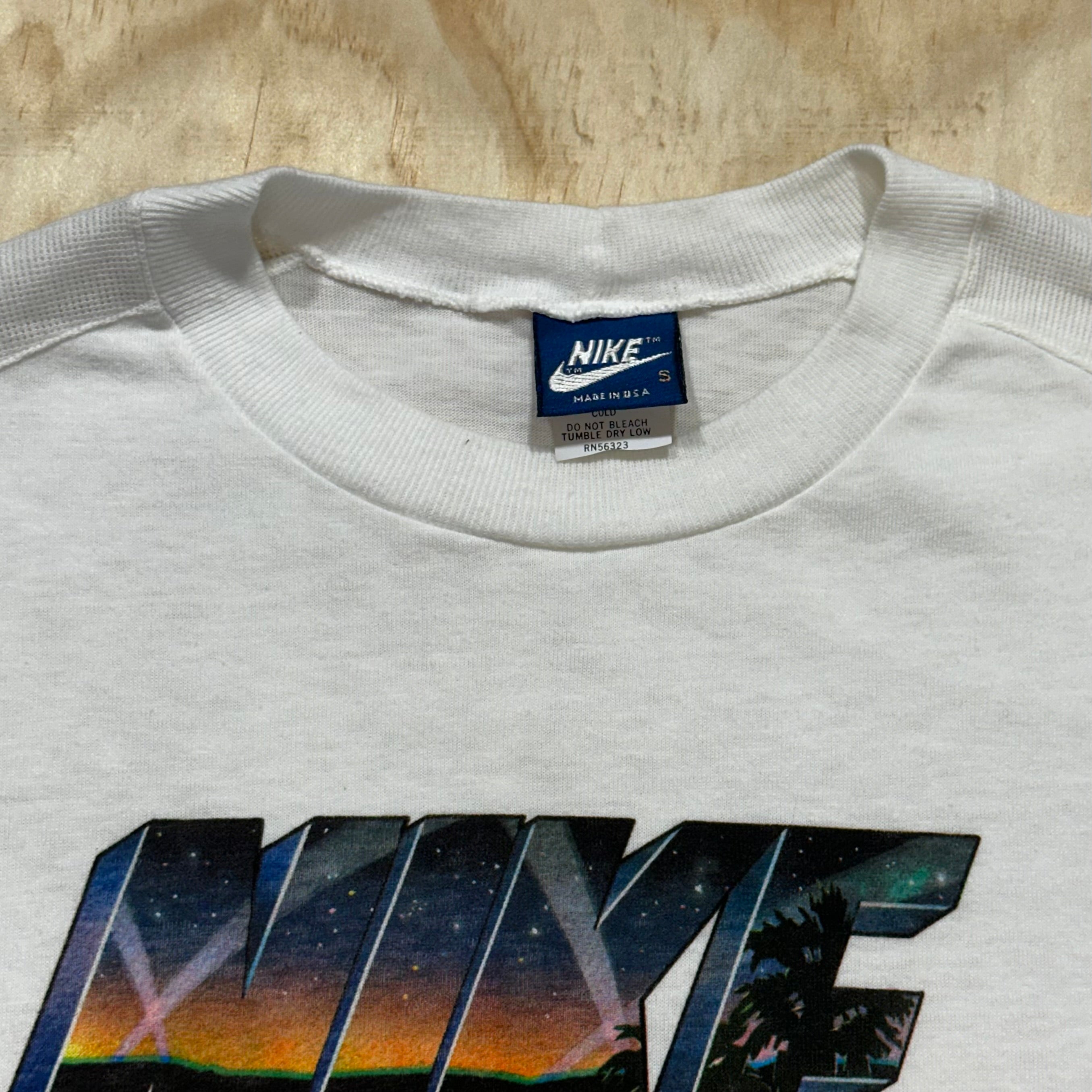 Vintage 80s Nike Hollywood T Shirt Blue Tag 1980s Sportswear Mintage Vintage