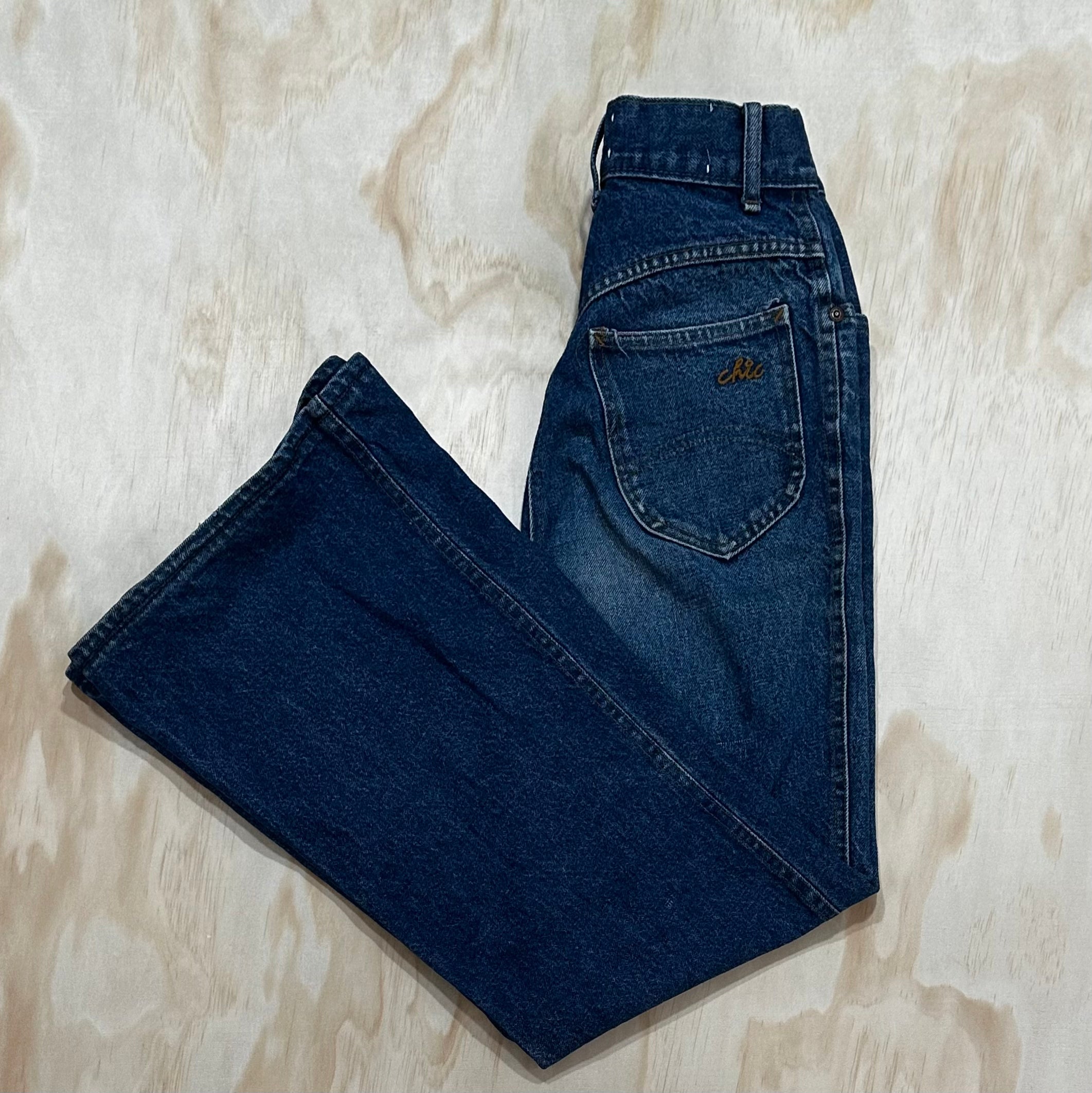 80s Vintage CHIC H.I.S. High Rise Women s Blue Denim Wide Legged Jeans Pants