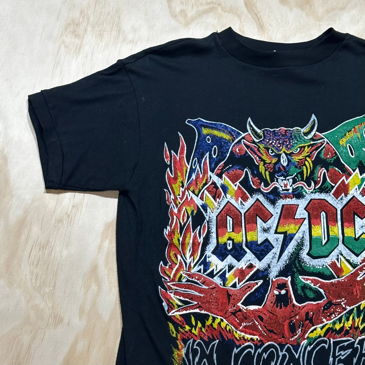 Vintage 1980s AC/DC Bootleg Tour In Concert t-shirt • Double Sided