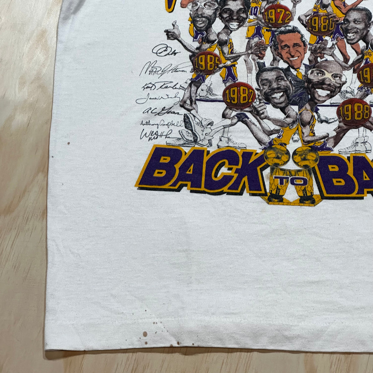 1987-1988 Los Angeles Lakers World Champions Back to Back t-shirt