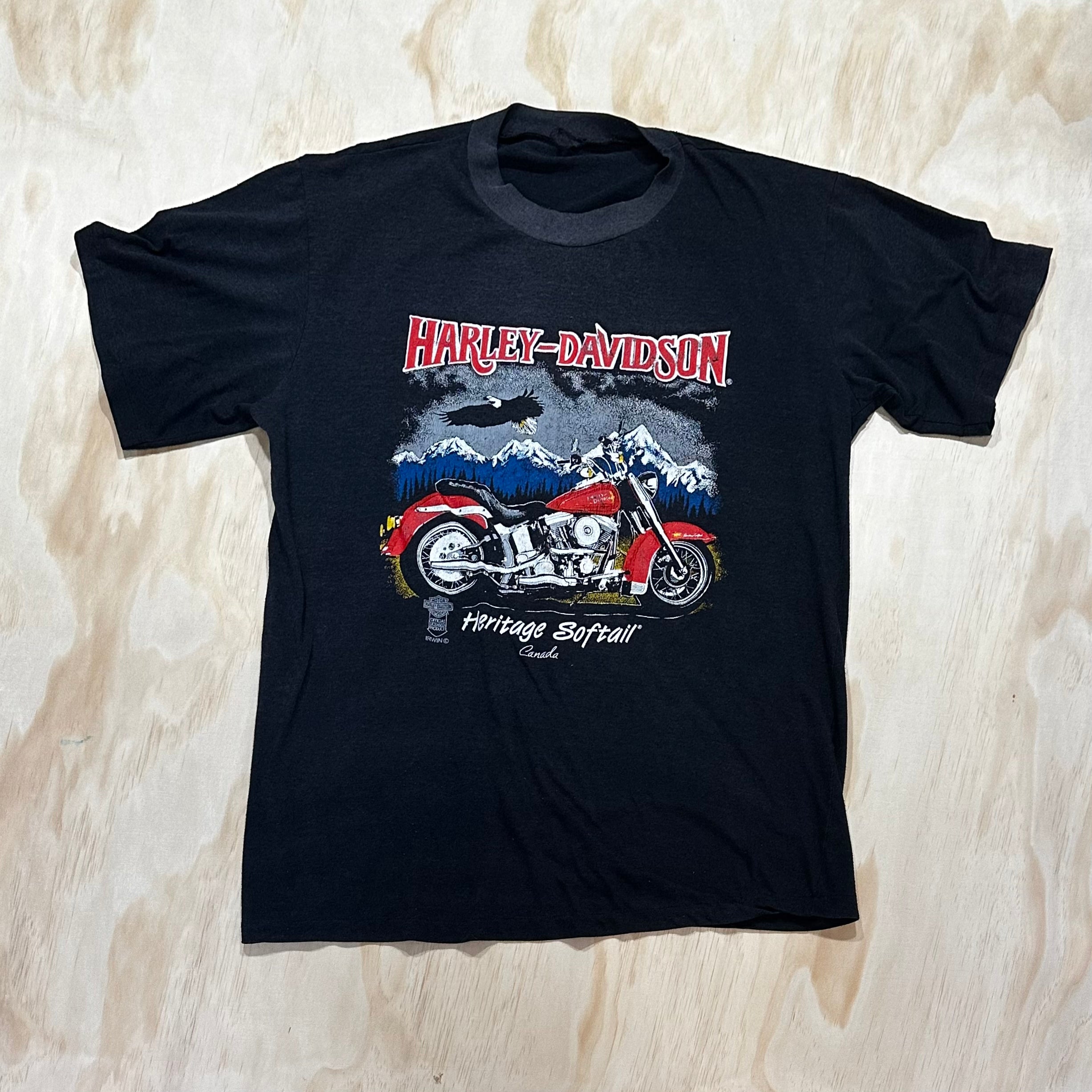 80s Vintage Harley Davidson Motorcycles Heritage Softail T-Shirt