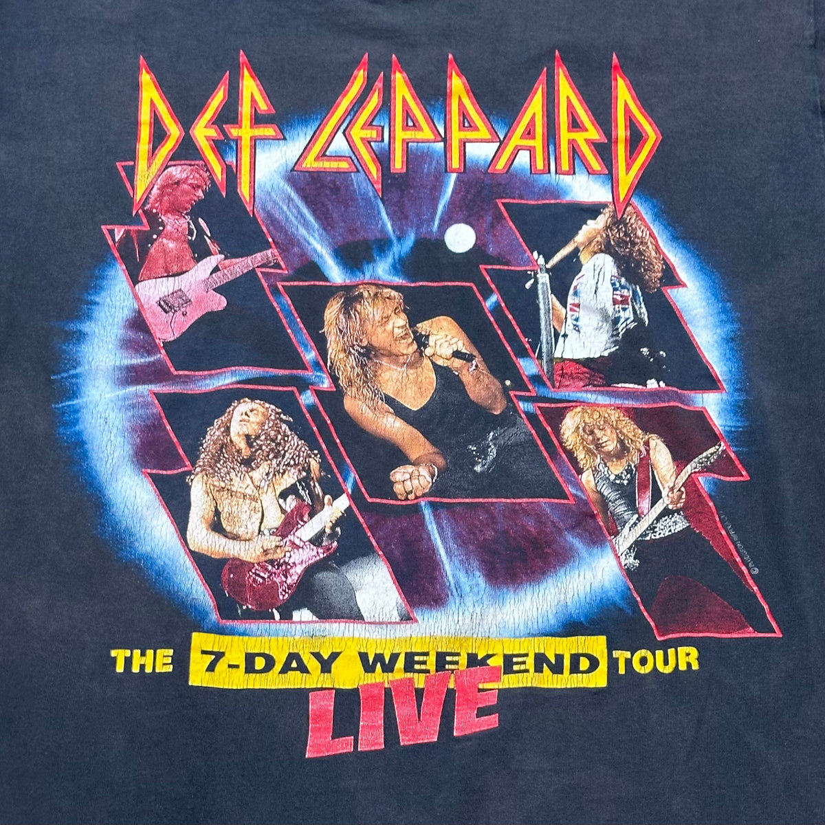 Vintage 1993 Def Leppard The 7-Day Weekend Tour Live T-Shirt