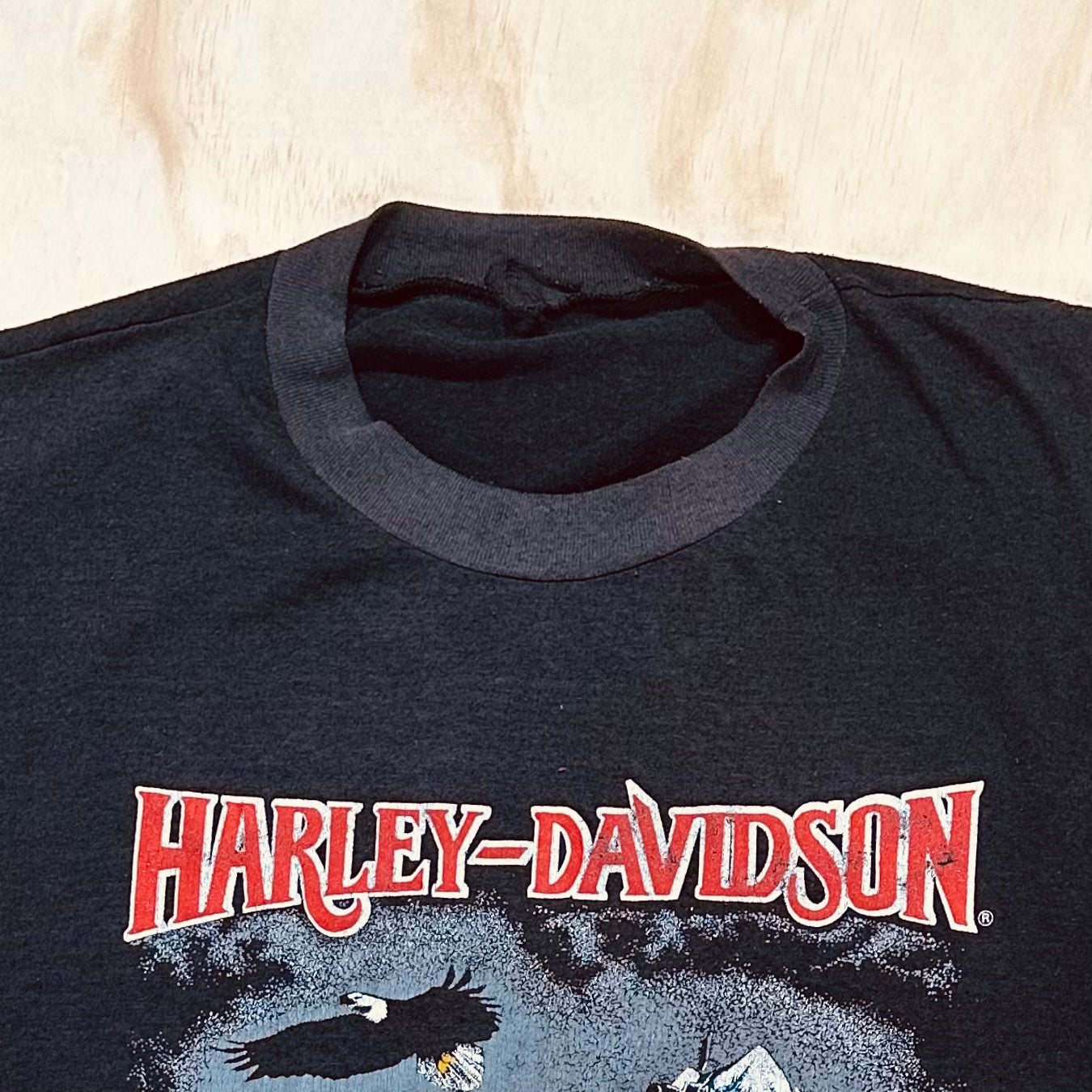 80's ヴィンテージ HARLEY-DAVIDSON ヴィンテージT 80s ヴィンテージ HARLEY DAVIDSON Wing Bar and Shield Tシャツ