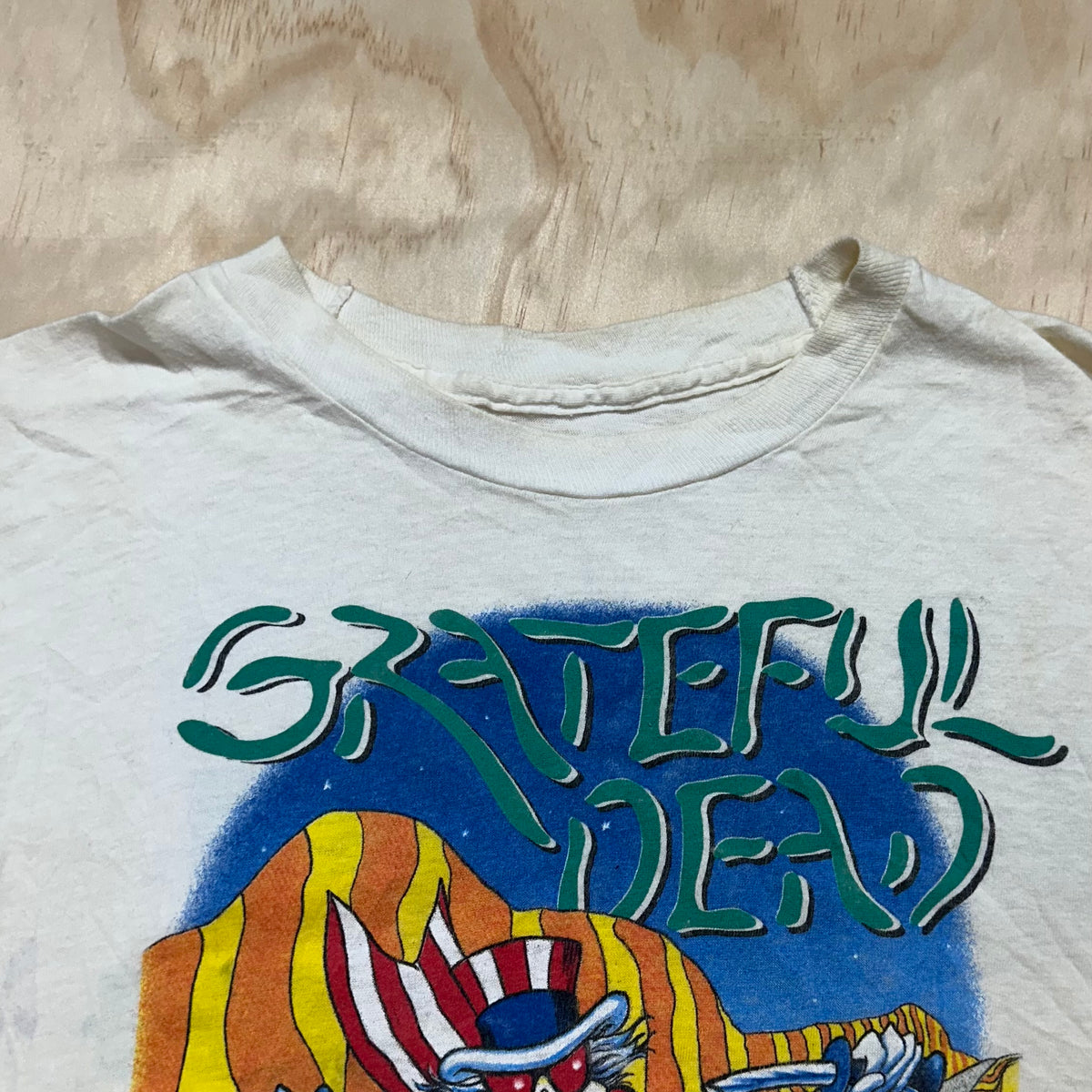 Vintage Grateful Dead Uncle Sam Motorcycle T-Shirt • 1988 Double Sided Graphic • Single Stitch