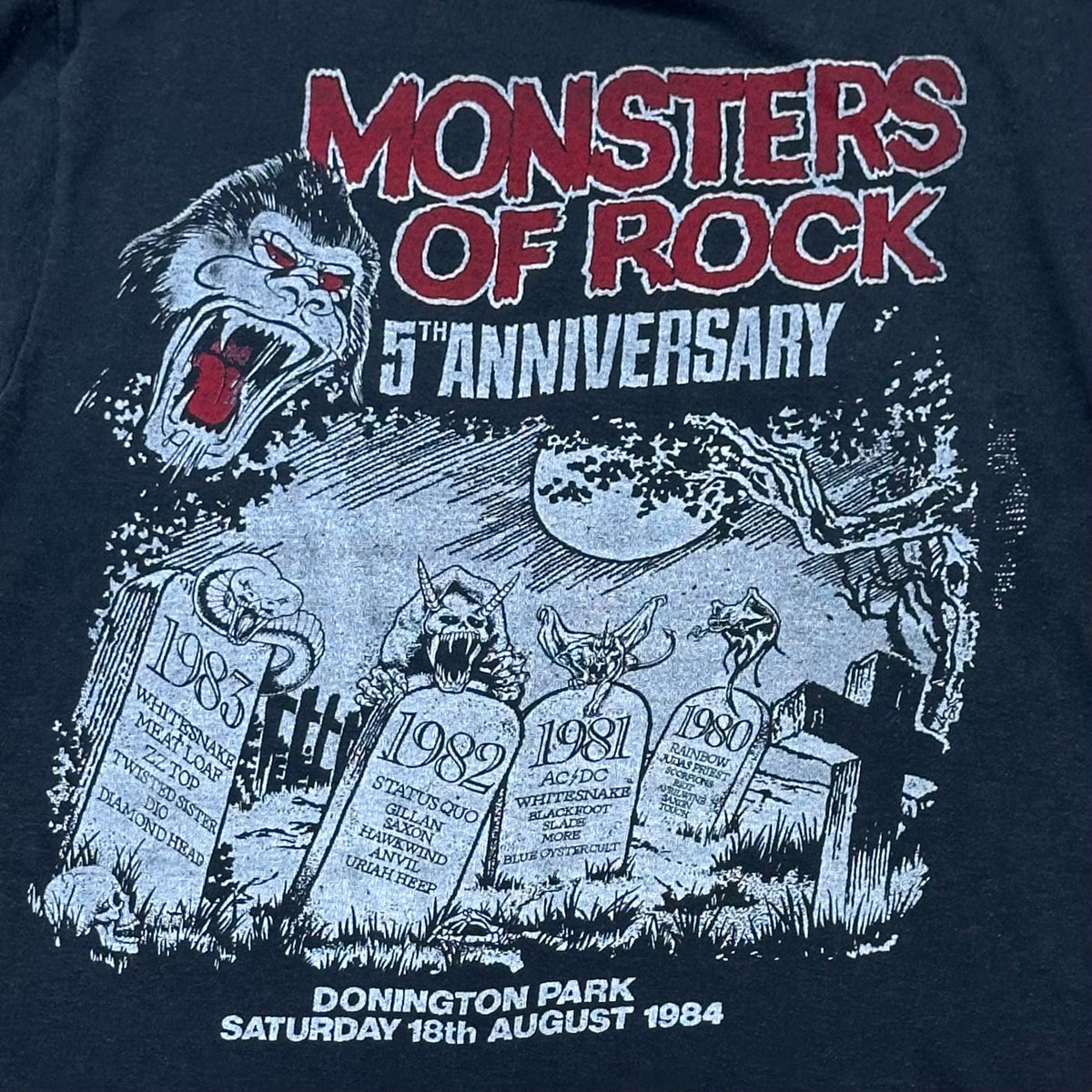 Vintage Rare Monster of Rock 1984 AC/DC Shirt