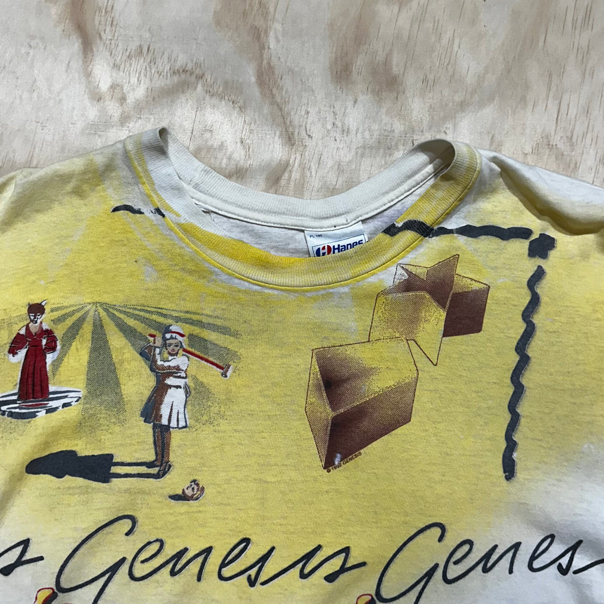 Vintage 1990s Genesis Band T-Shirt 'All Over Print'- '92 Tour- Single Stitch