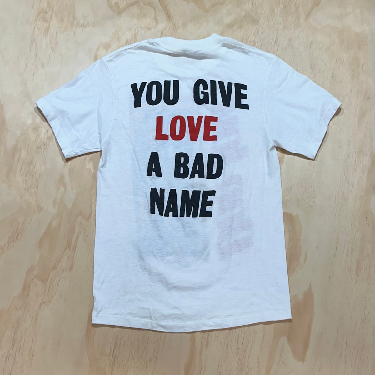 Vintage 80s Bon Jovi Band Tee  "You Give Love A Bad Name"