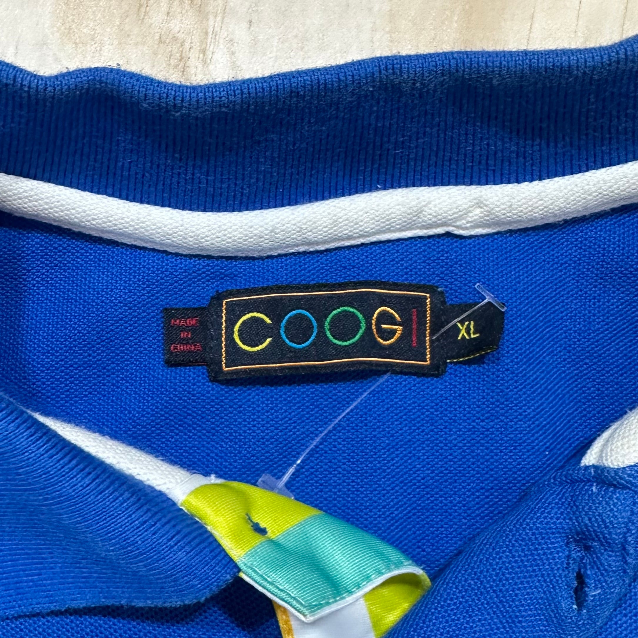 トップス 90s vintage coogi boarder polo shirt y2k Vintage Coogi Polo Shirt – Mintage Vintage
