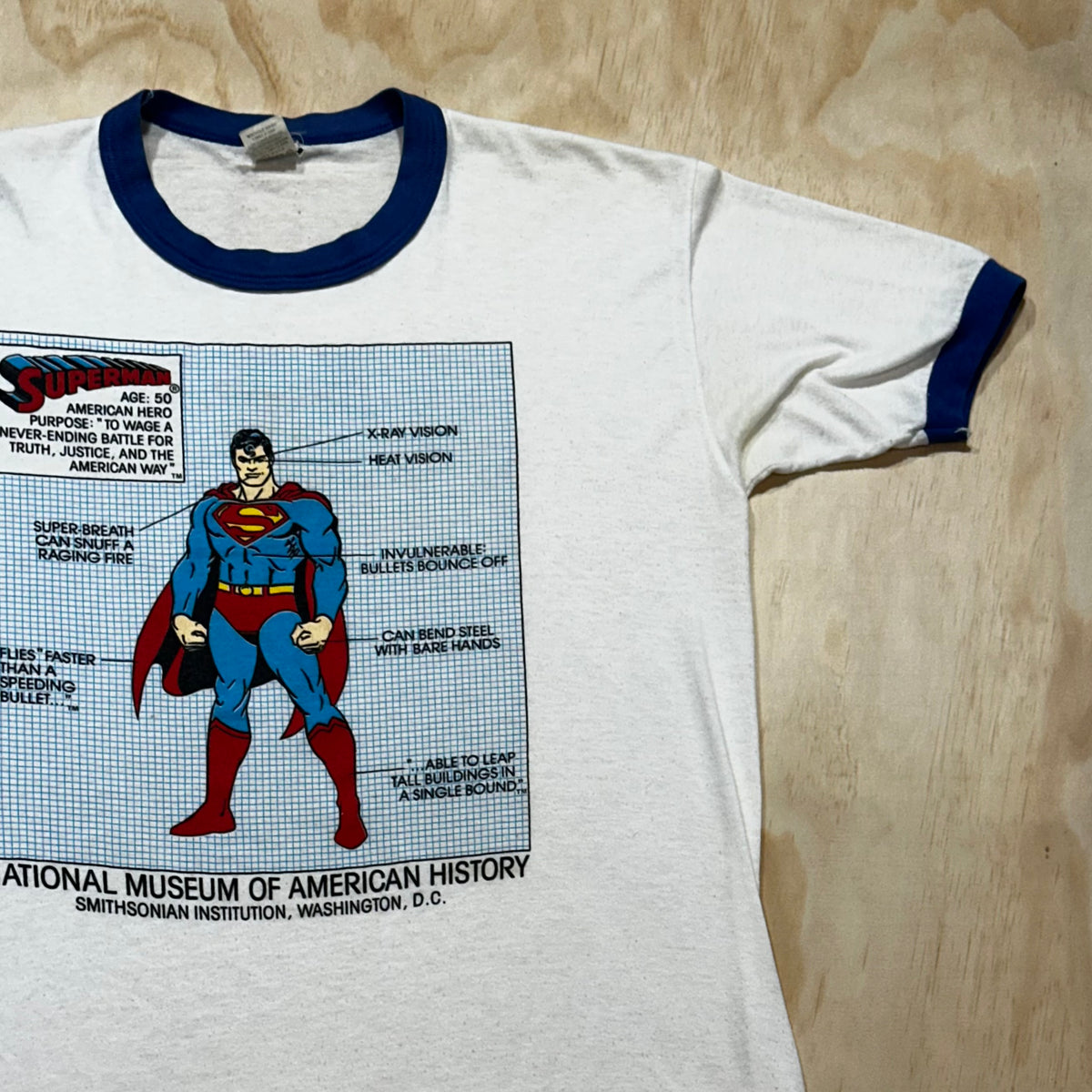 Vintage 1987 Superman National Museum of American History T-Shirt