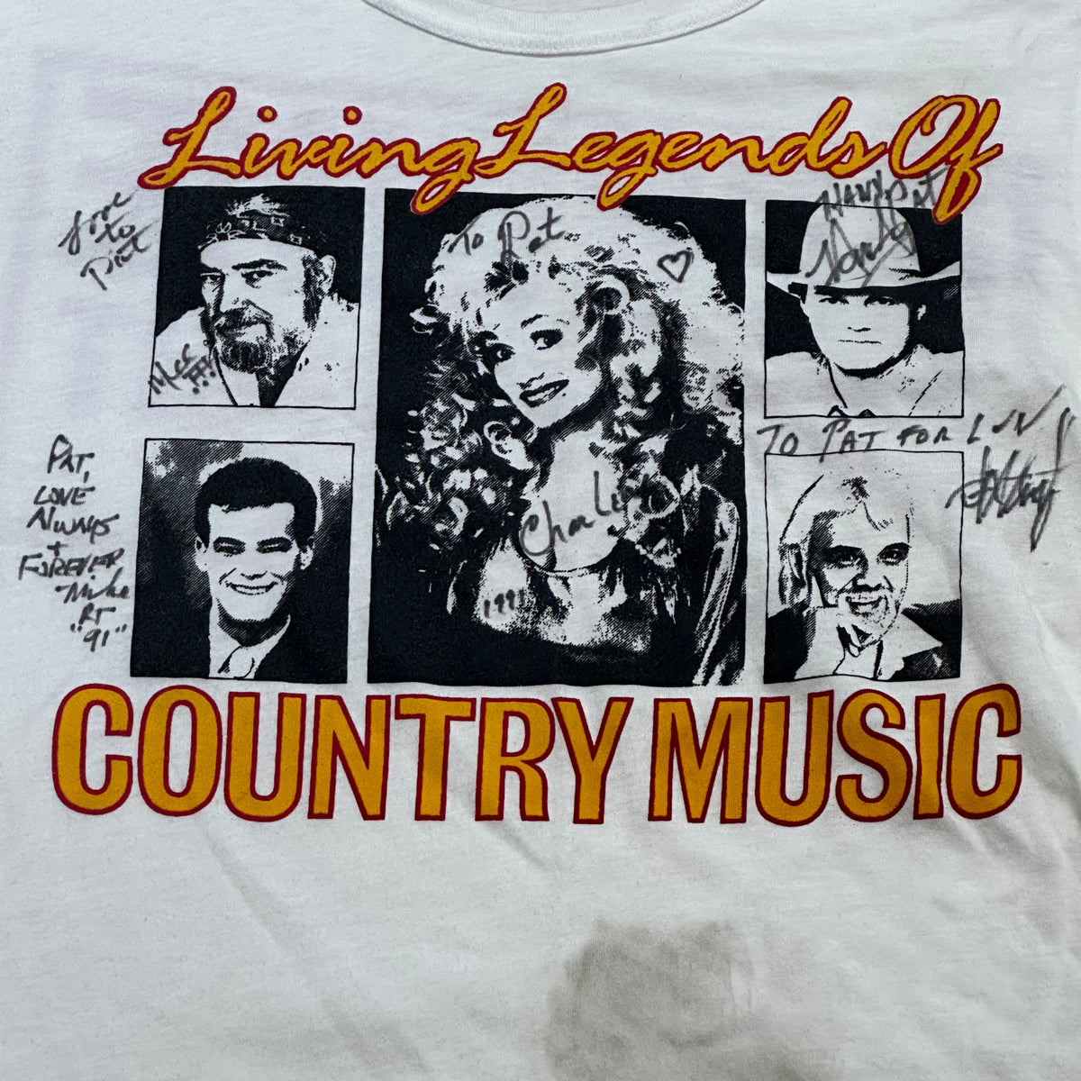 Vintage RARE 90s SIGNED Living Legends of Country music Genuine Counterfeit Tour 1991 T-shirt